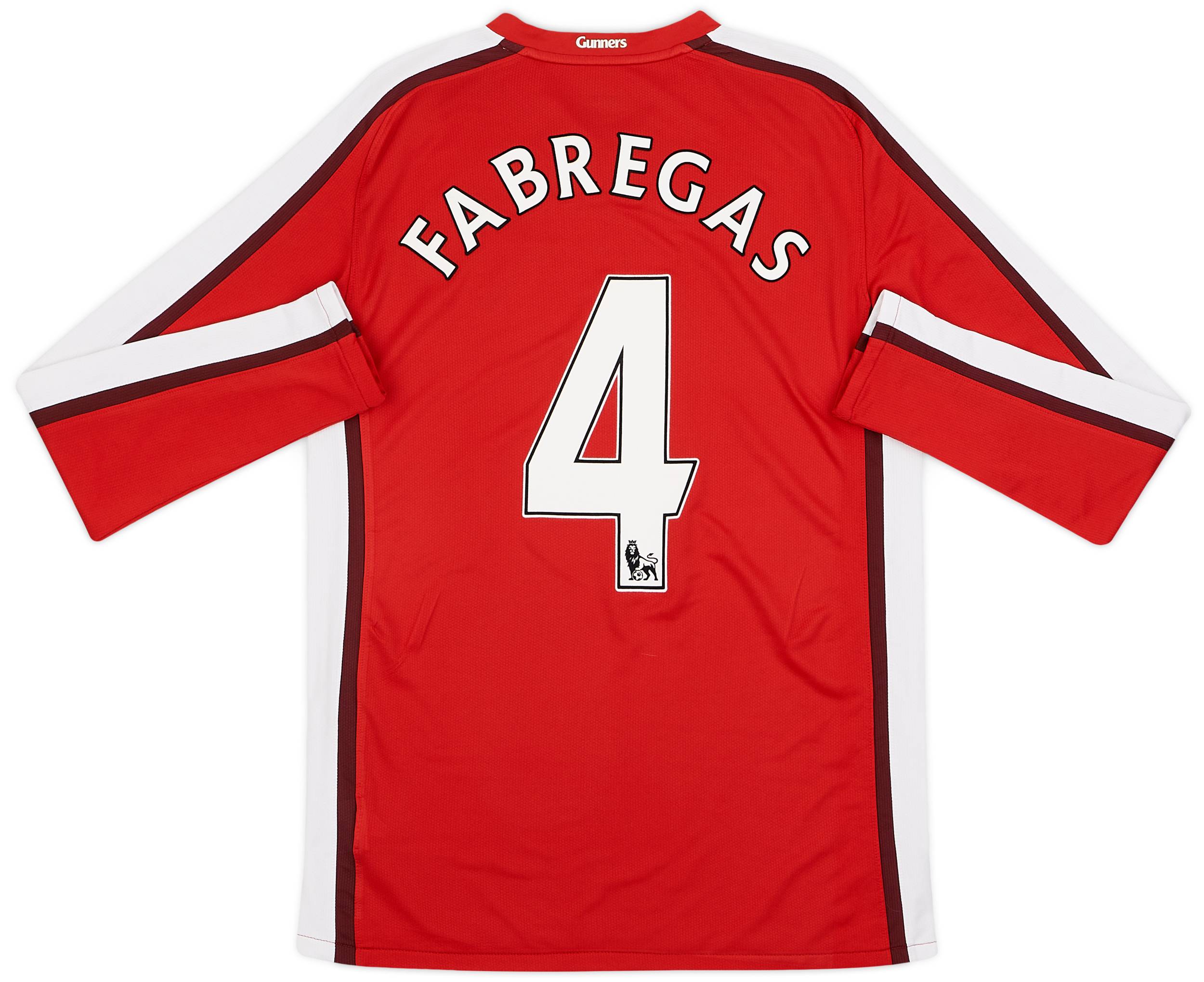 2008 10 Arsenal Home L S Shirt Fabregas 4 8 10 M