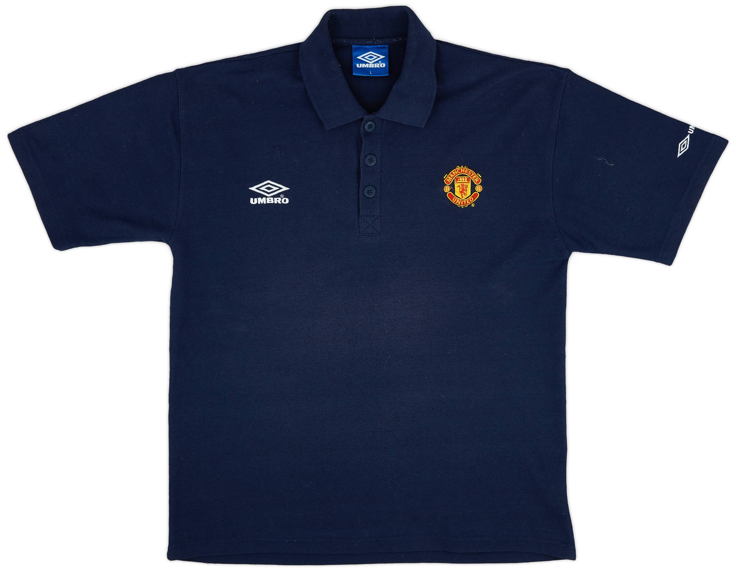 1998-99 Manchester United Umbro Polo Shirt - 8/10 - (L)