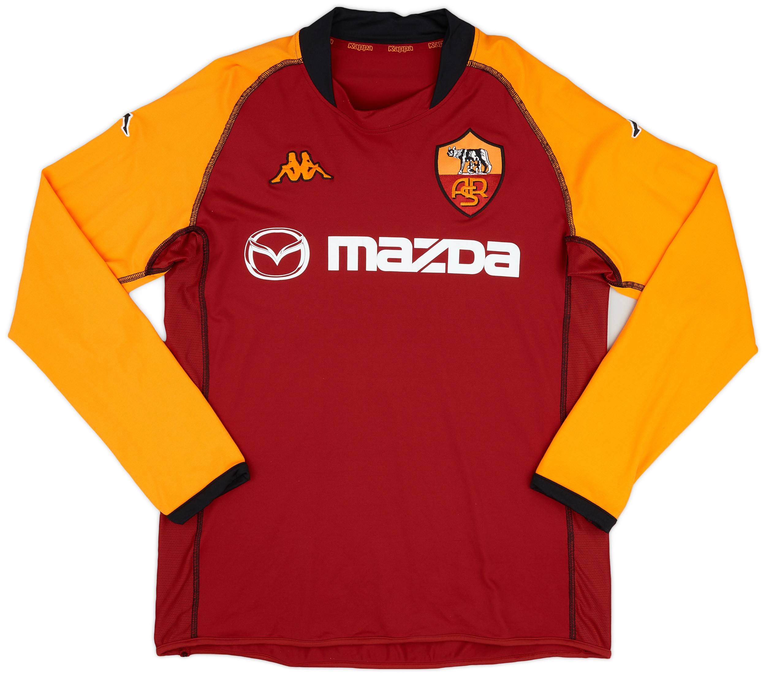 2002-03 Roma European Home L/S Shirt - 9/10 - (XXL)