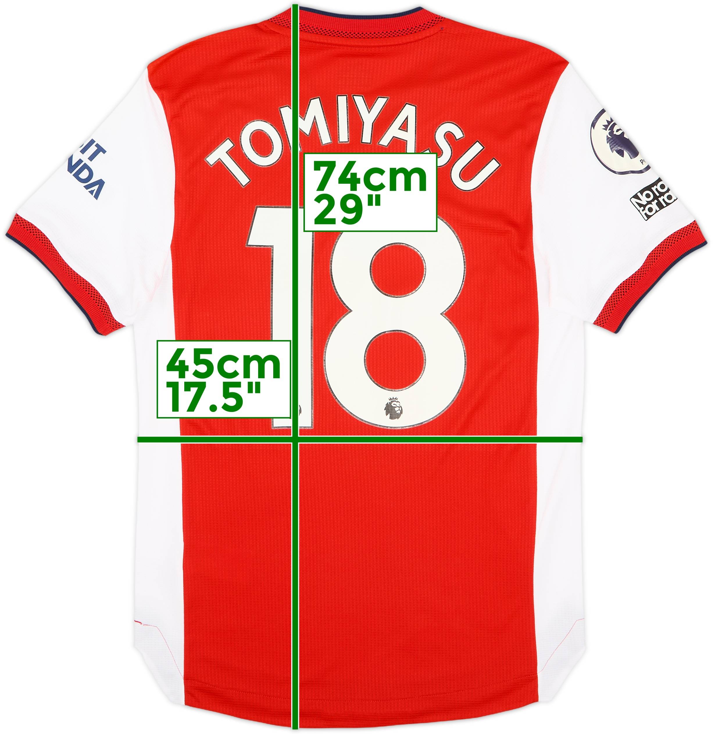 2021-22 Arsenal Authentic Home Shirt Tomiyasu #18 - 7/10 - (S)