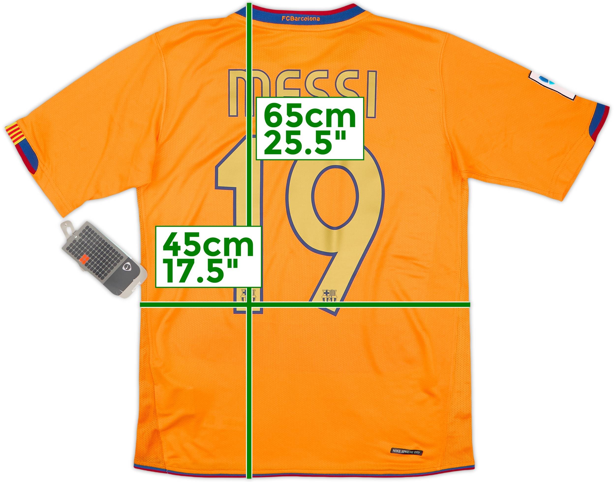 2006-08 Barcelona Away Shirt Messi #19 (XL.Boys)