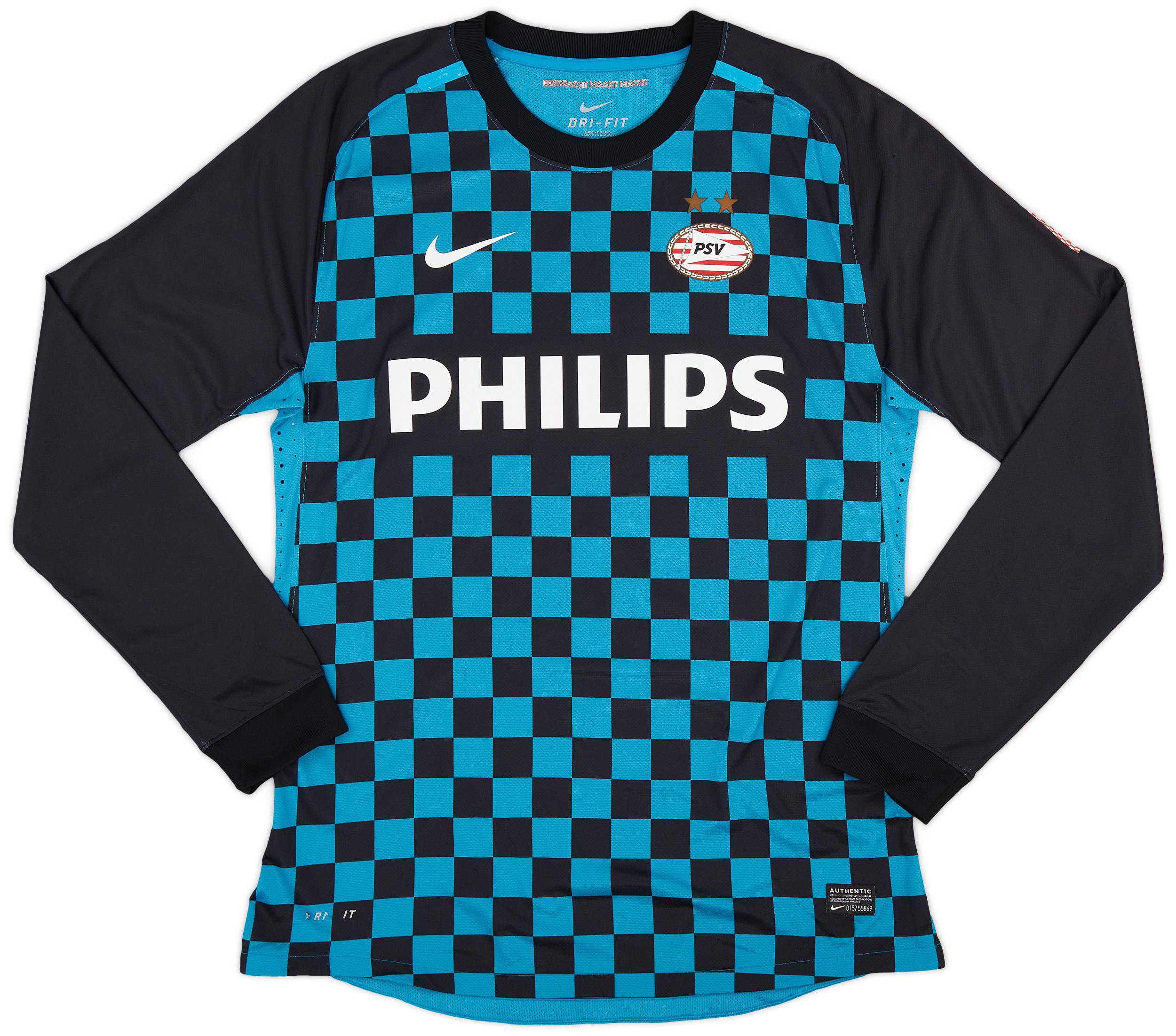 ２０１１シーズン　PSV　ユニフォーム 2011-13 PSV Player Issue Away L/S Shirt - 8/10 - (L)