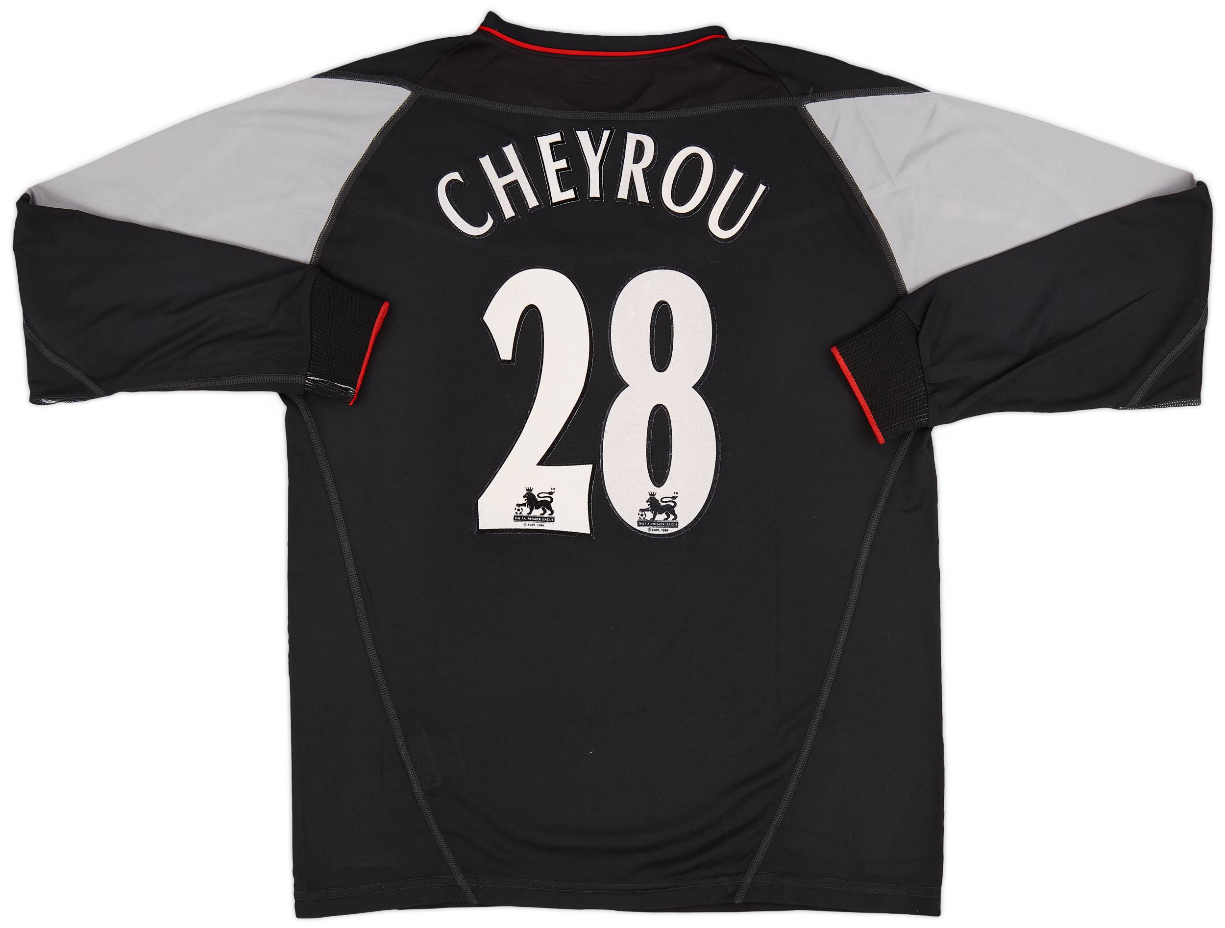 2002-04 Liverpool Away L/S Shirt Cheyrou #28 - 8/10 - (M)