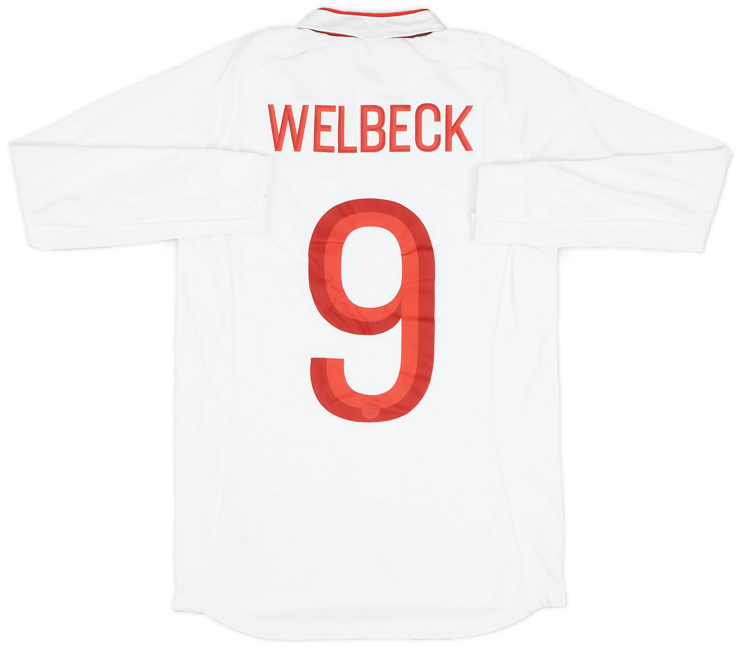 2012-13 England Home L/S Shirt Welbeck #9 - 8/10 - (XL.Boys)