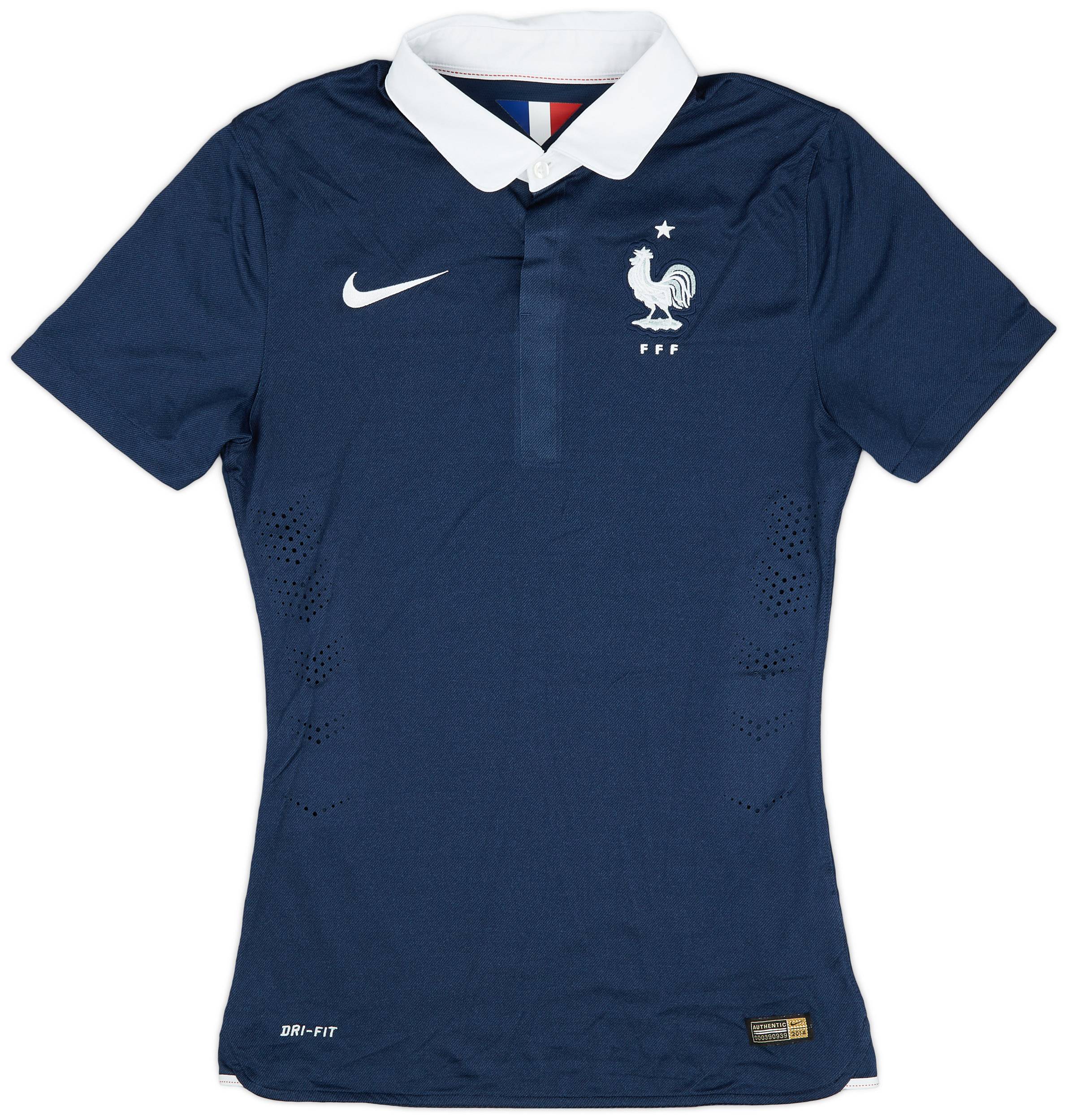 2014-15 France Authentic Home Shirt - 9/10 - (S)