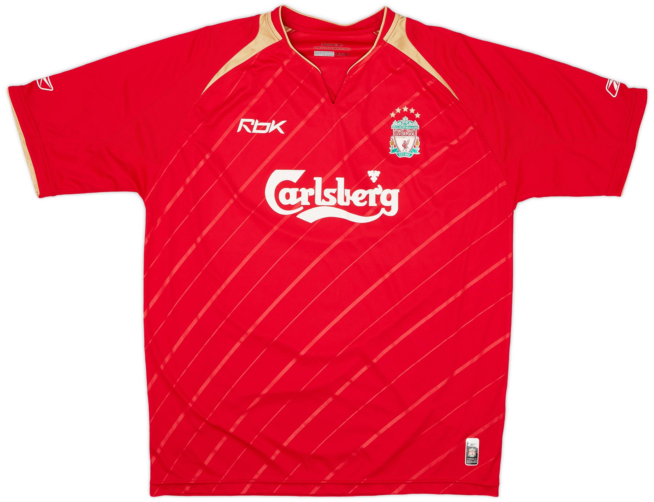 2005-06 Liverpool CL Home Shirt - 8/10 - (L)