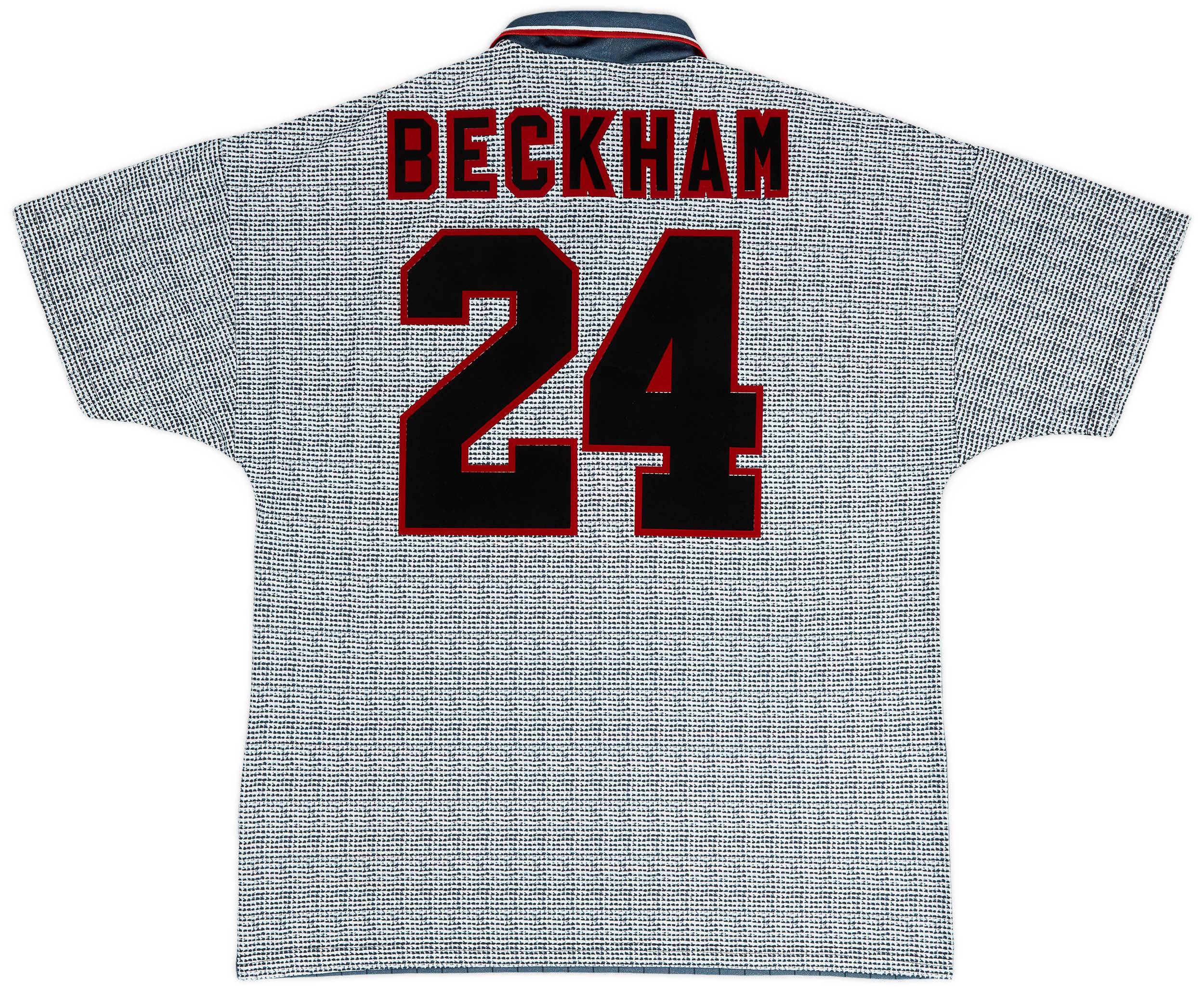 1995-96 Manchester United Away Shirt Beckham #24 - 9/10 - (XL)
