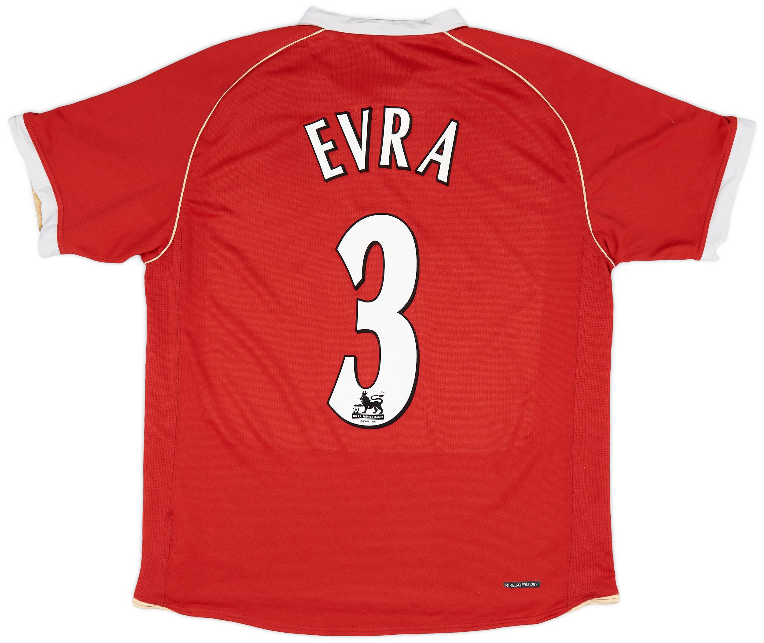 2006-07 Manchester United Home Shirt Evra #3 - 7/10 - (L)