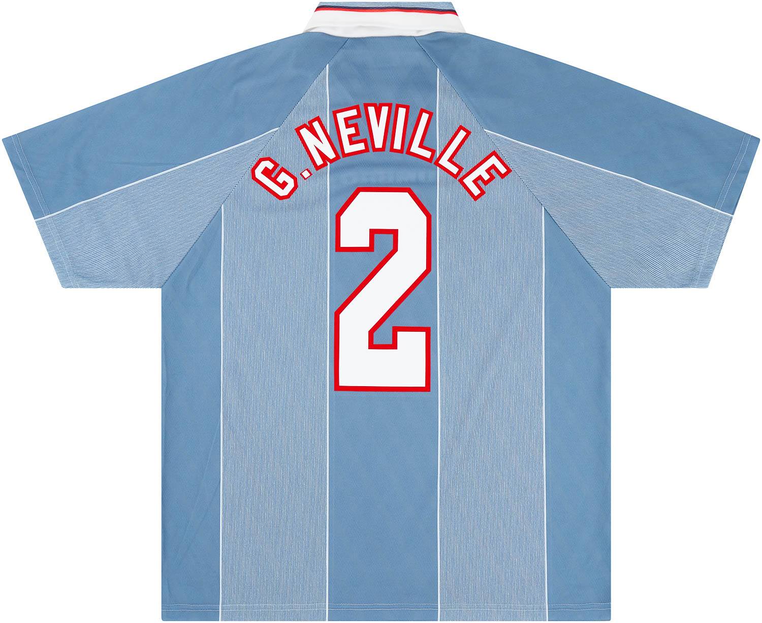 1996-97 England Away Shirt G.Neville #2 - 8/10 - (XL)