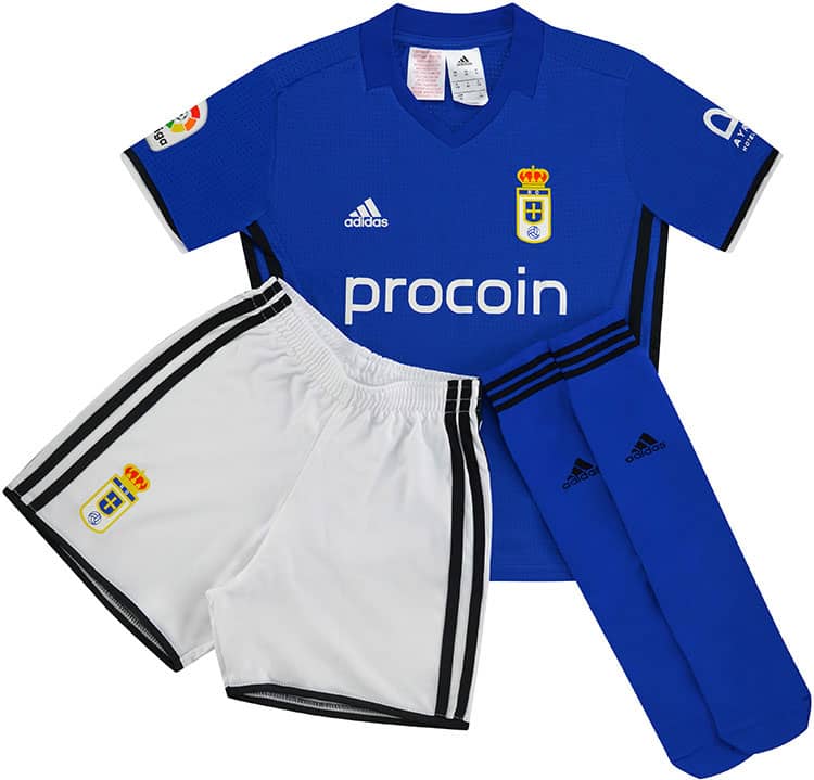 2016-17 Real Oviedo Home Kit (KIDS)