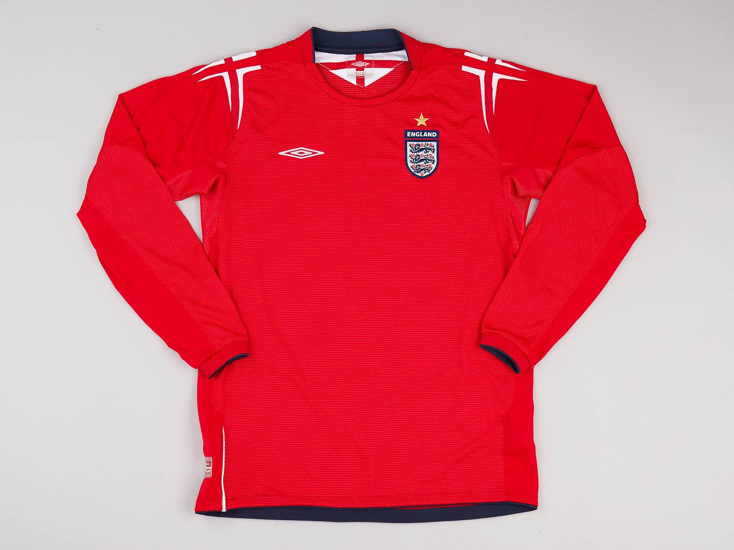 2004-06 England Away L/S Shirt - 8/10 - (XL.Boys)