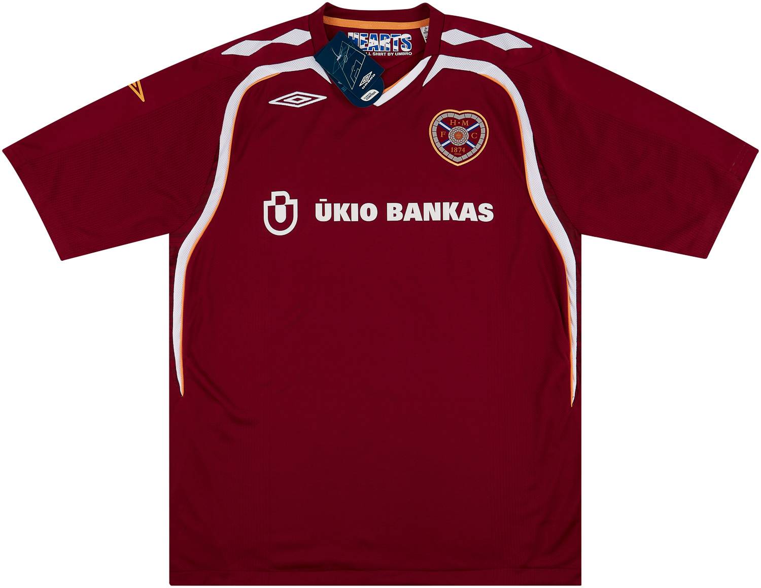 2007-08 Hearts Home Shirt XL