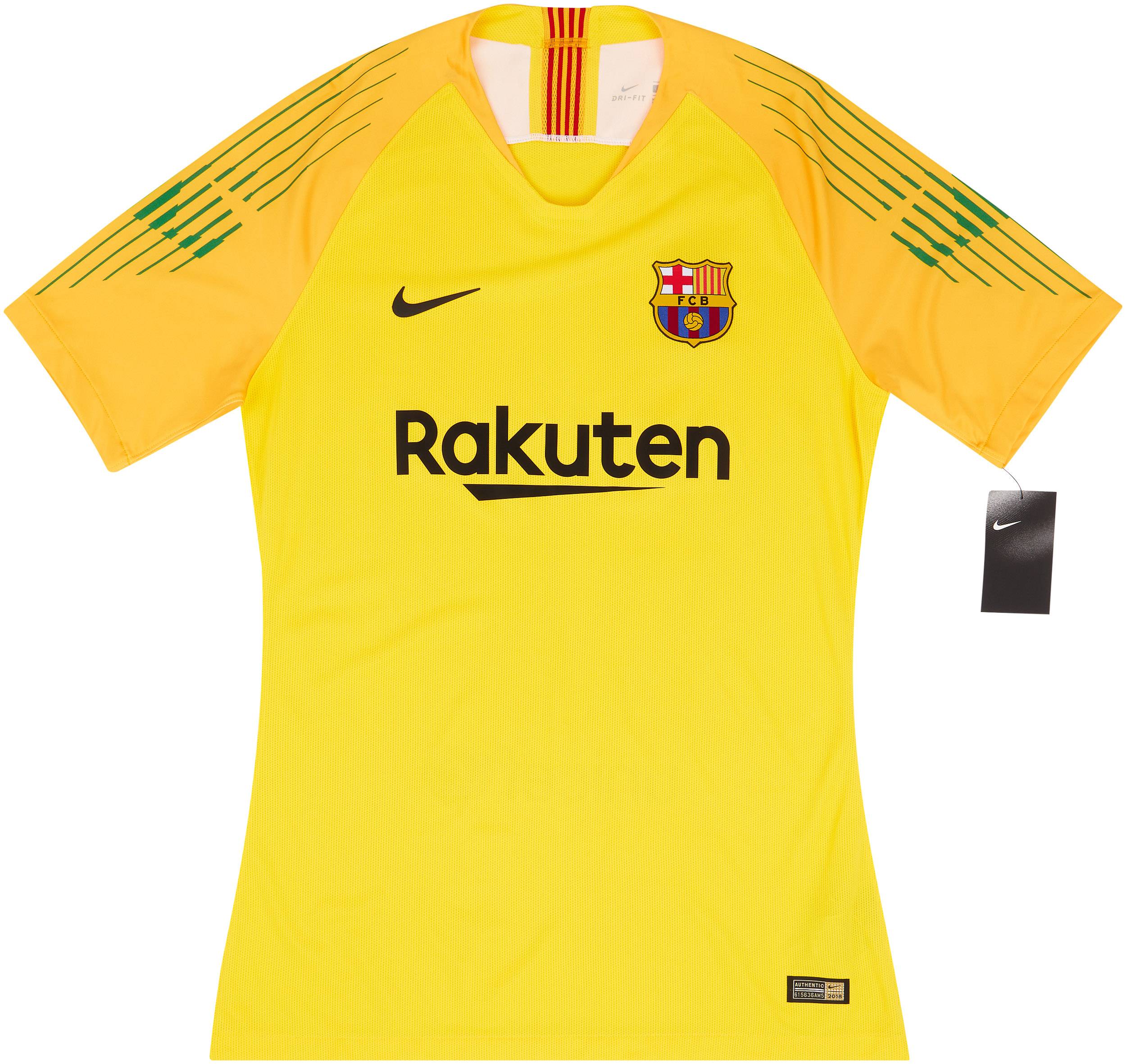 2018 19 Barcelona Authentic GK S S Shirt L