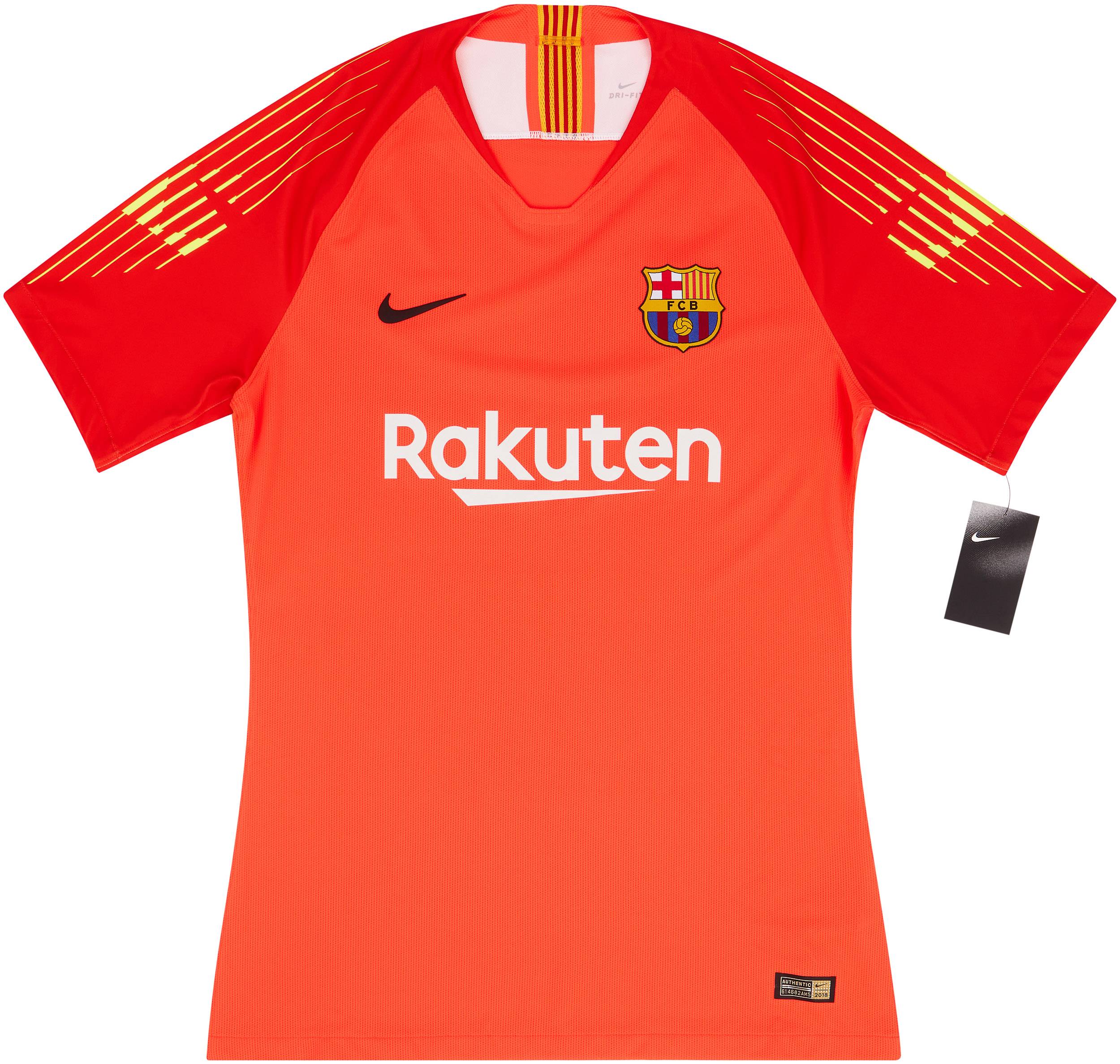 2018 19 Barcelona Authentic GK S S Shirt L