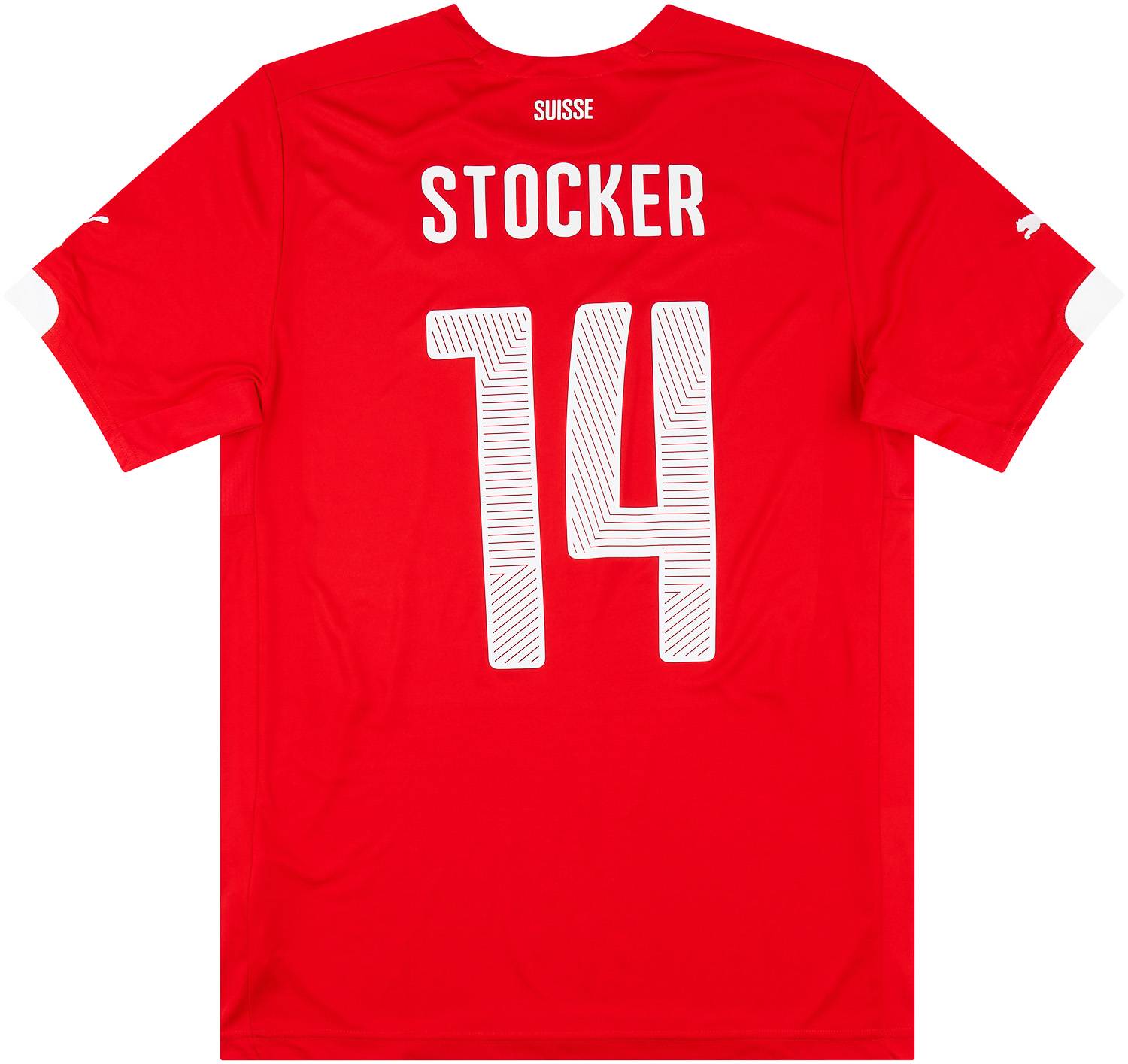 2014-15 Switzerland Player Issue Home Shirt (PRO Fit) Stocker #14- 10/10 - (L)