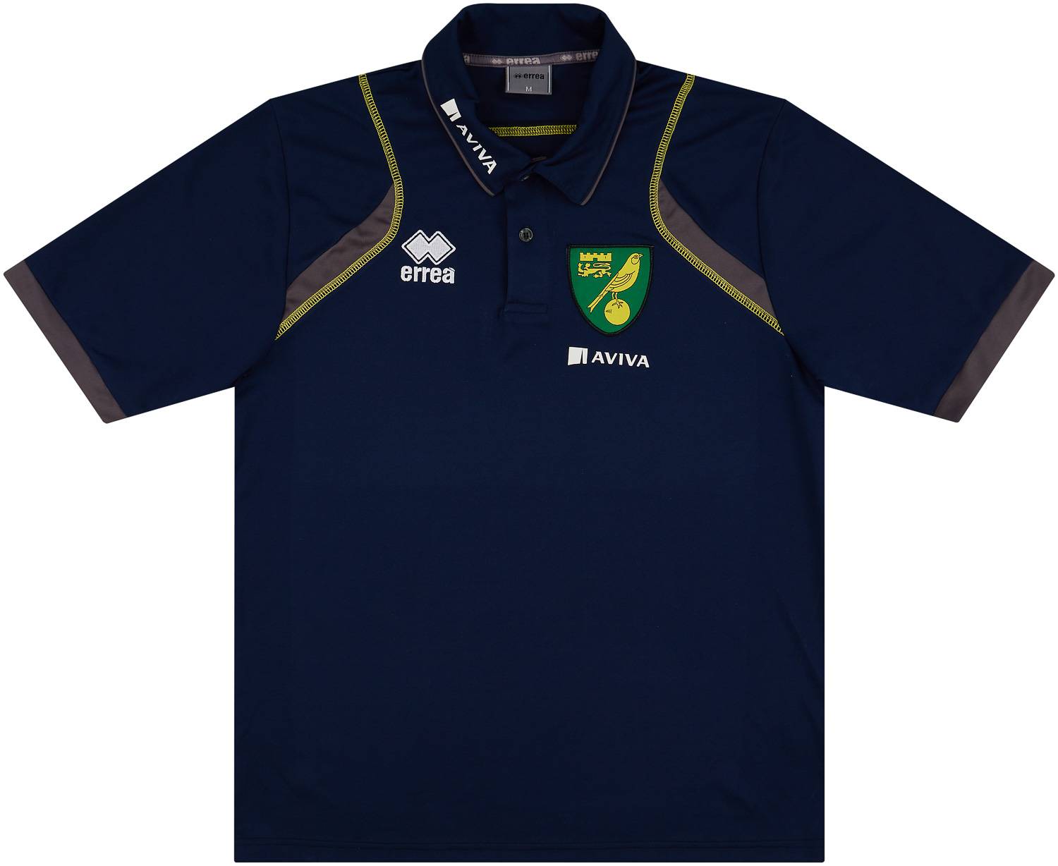 2010s Norwich Errea Training Polo Shirt - 8/10 - (M)