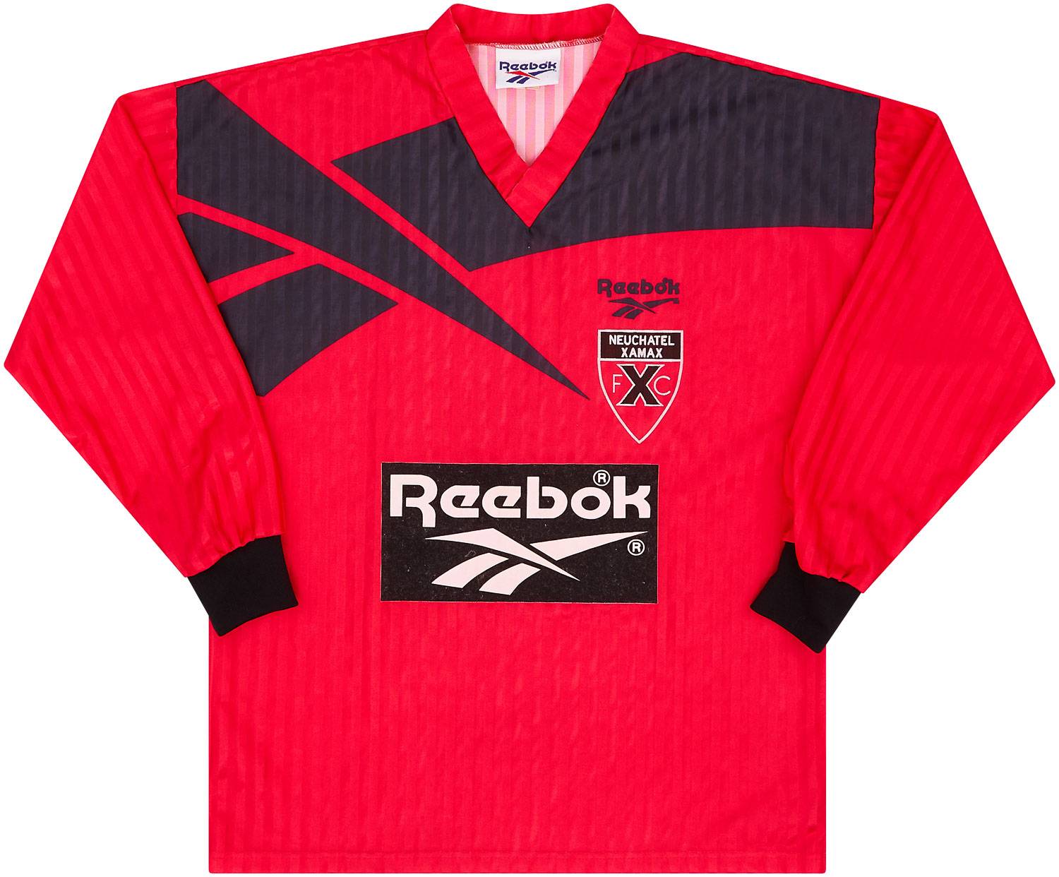 1993-94 Neuchatel Xamax Home L/S Shirt - 9/10 - (S)
