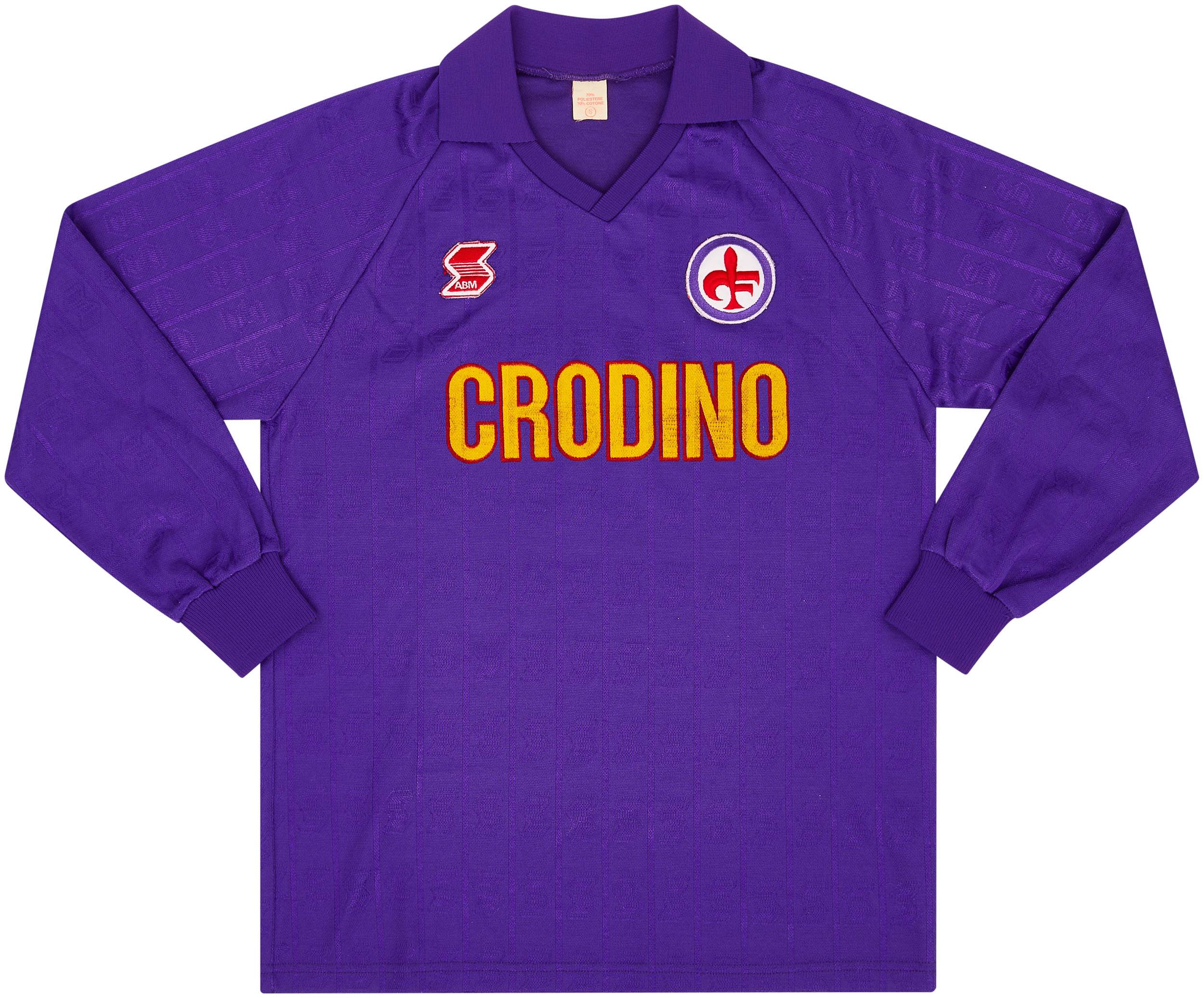 1987-89 Fiorentina Home L/S Shirt - 8/10 - (S)
