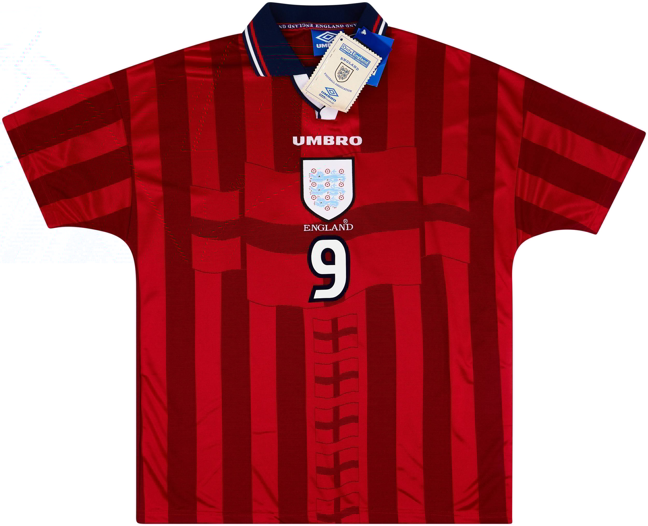 1997-99 England Away Shirt Shearer #9 (XL)