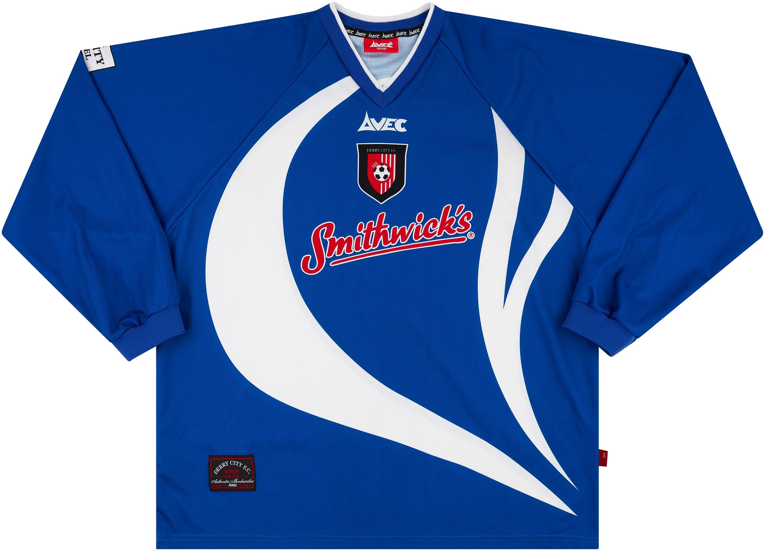 1999-00 Derry City Away L/S Shirt - 9/10 - (XL)