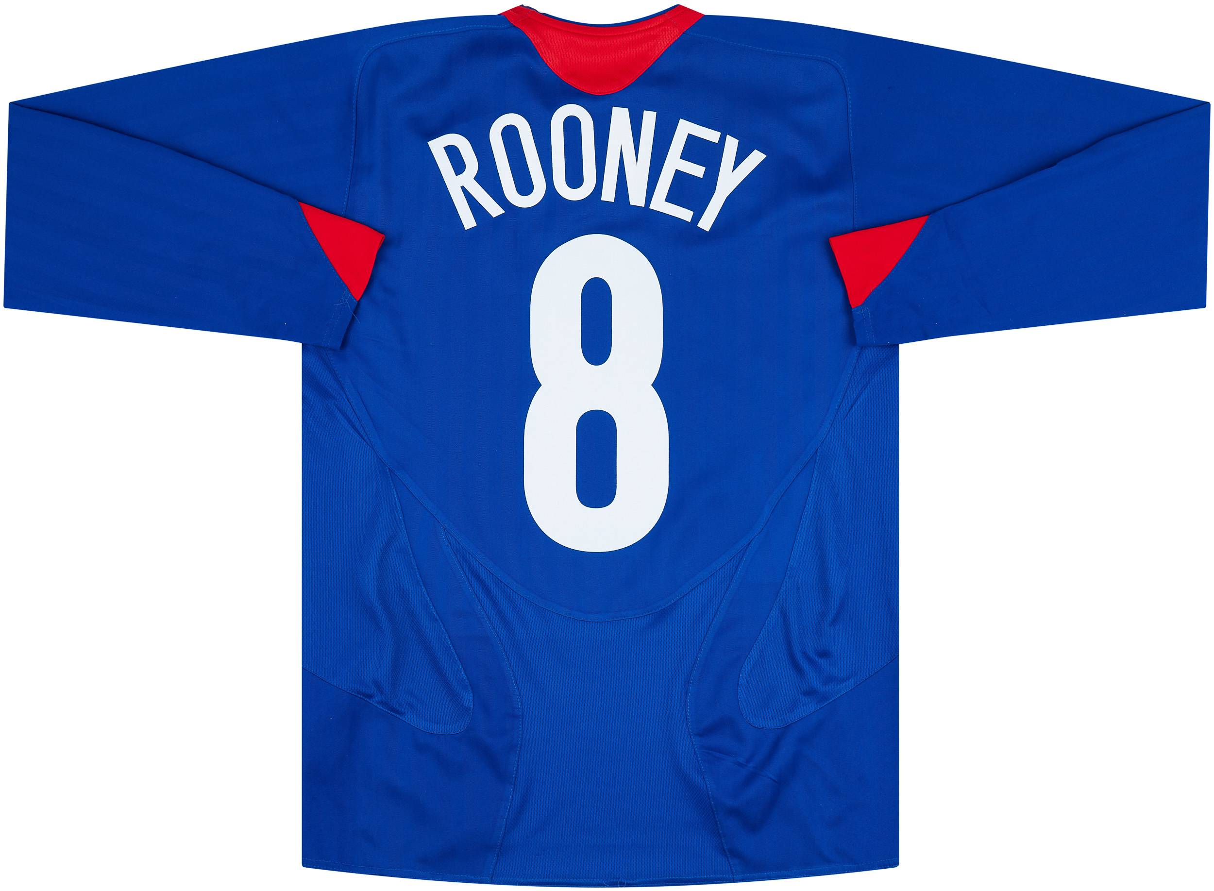 2005-06 Manchester United Away L/S Shirt Rooney #8 - 9/10 - (S)
