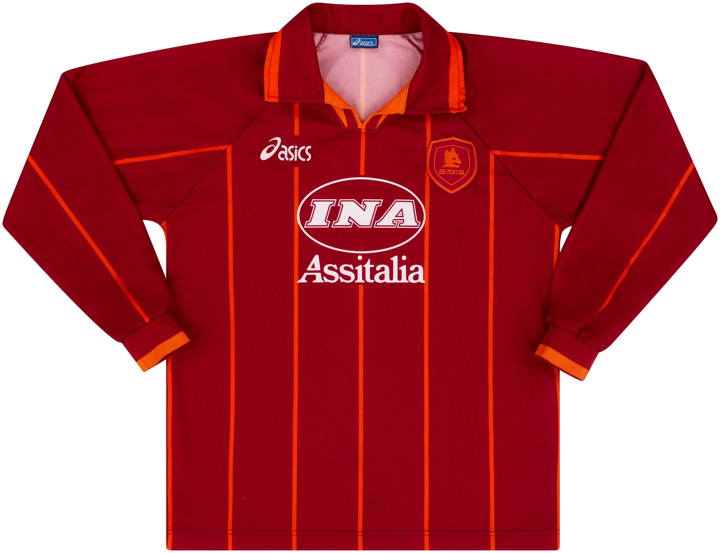 1996-97 Roma Home L/S Shirt - 9/10 - (M)