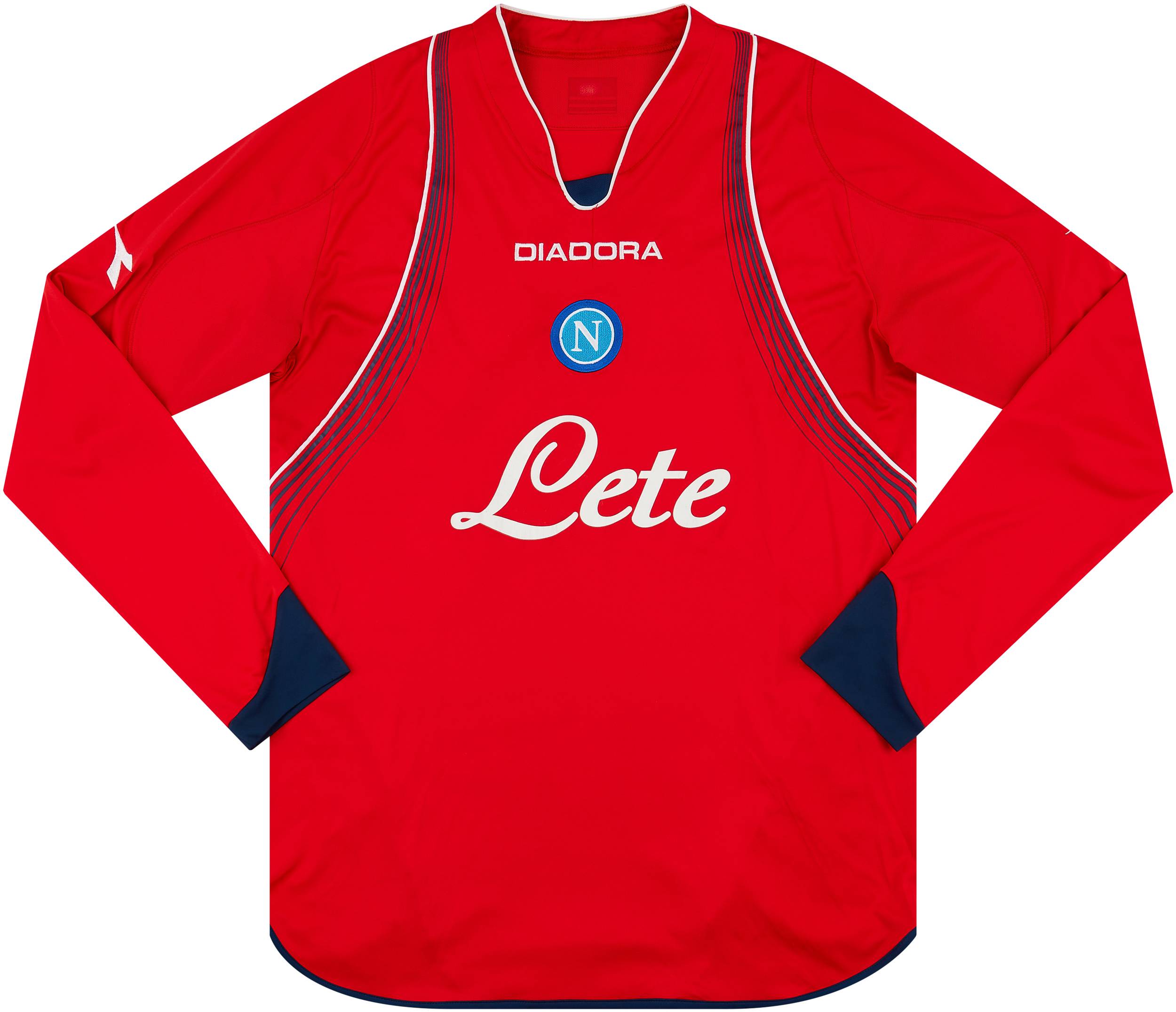 2007-08 Napoli Away L/S Shirt - 8/10 - (XL)