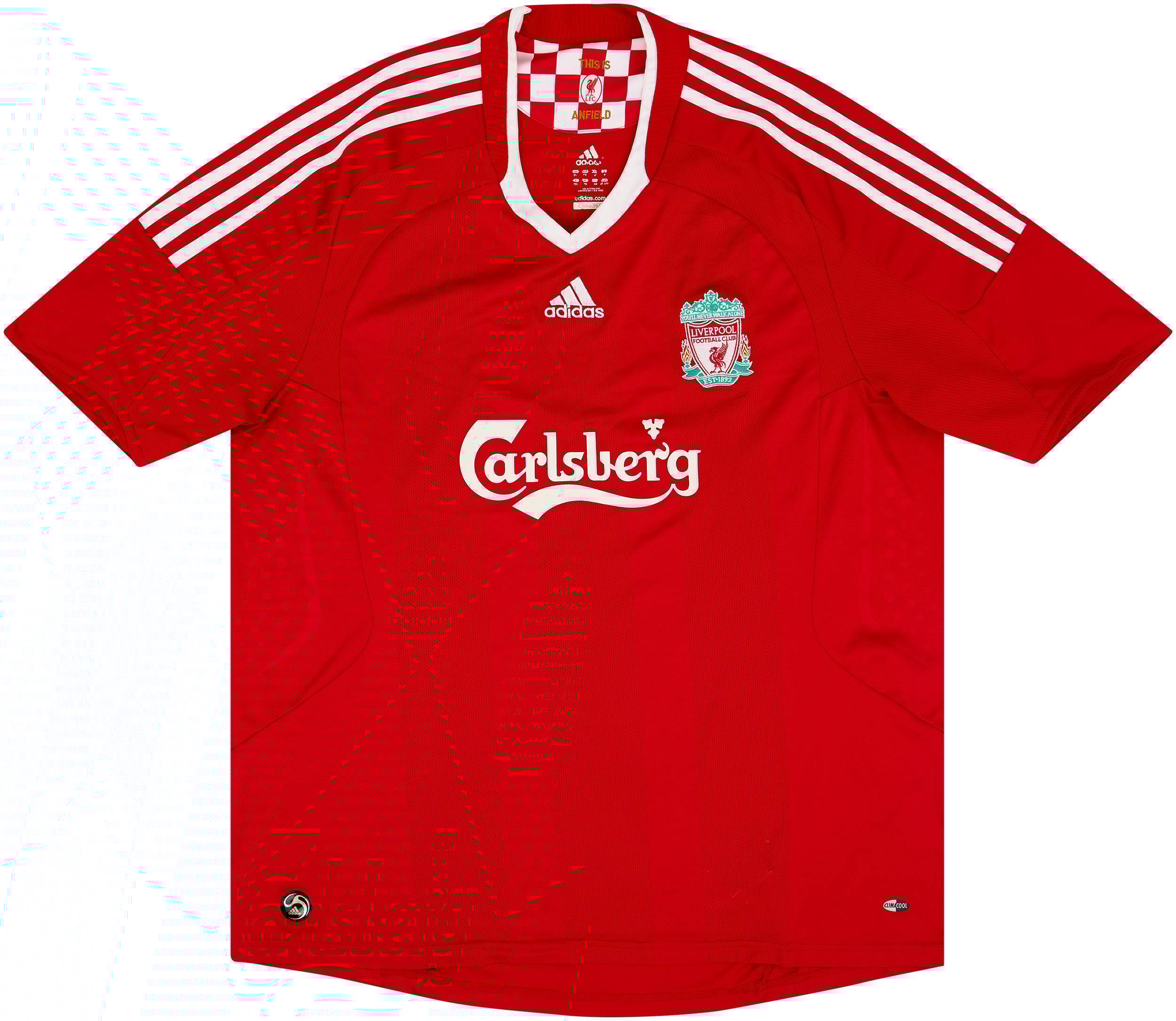 2008 10 Liverpool Home Shirt Good 5 10 XXL