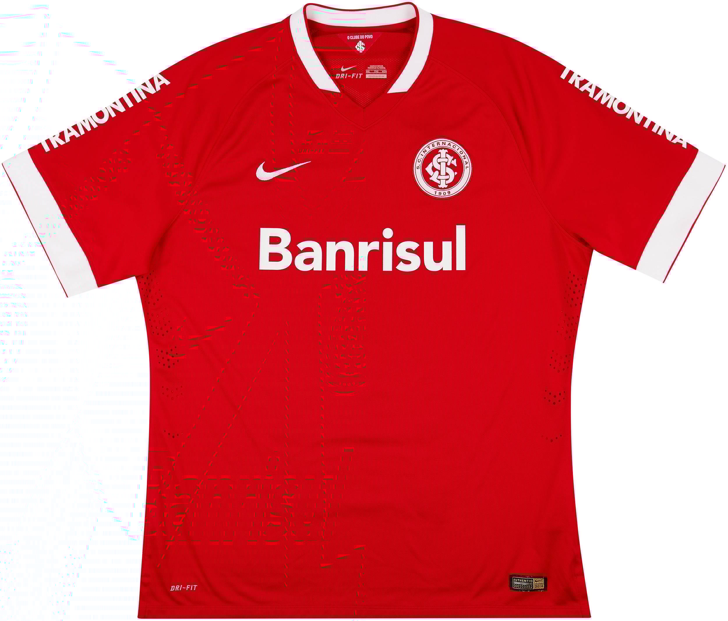 2014-15 Internacional Authentic Home Shirt - 9/10 - (XXL)