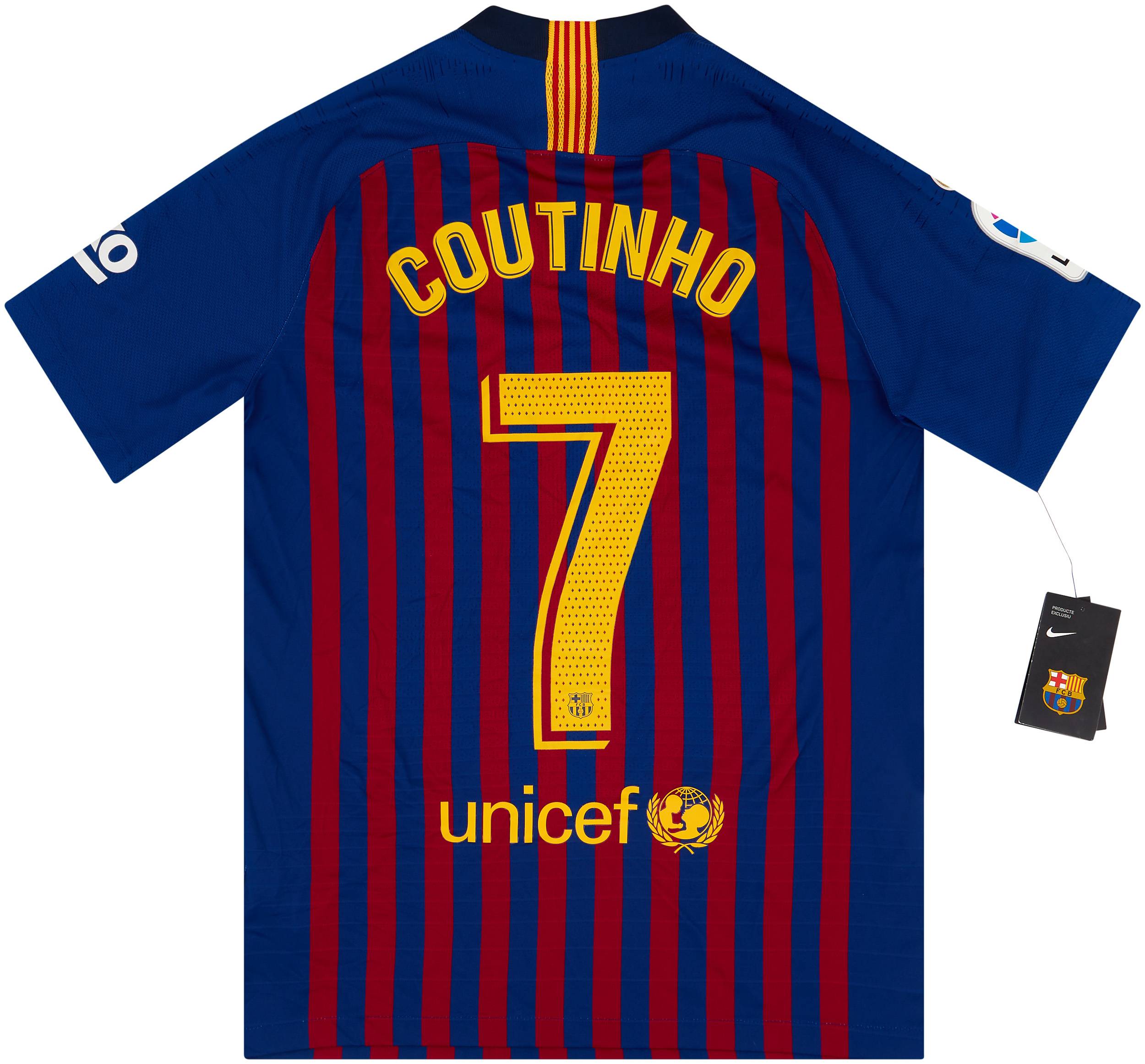2018 19 Barcelona Authentic Home Shirt Coutinho 7 M