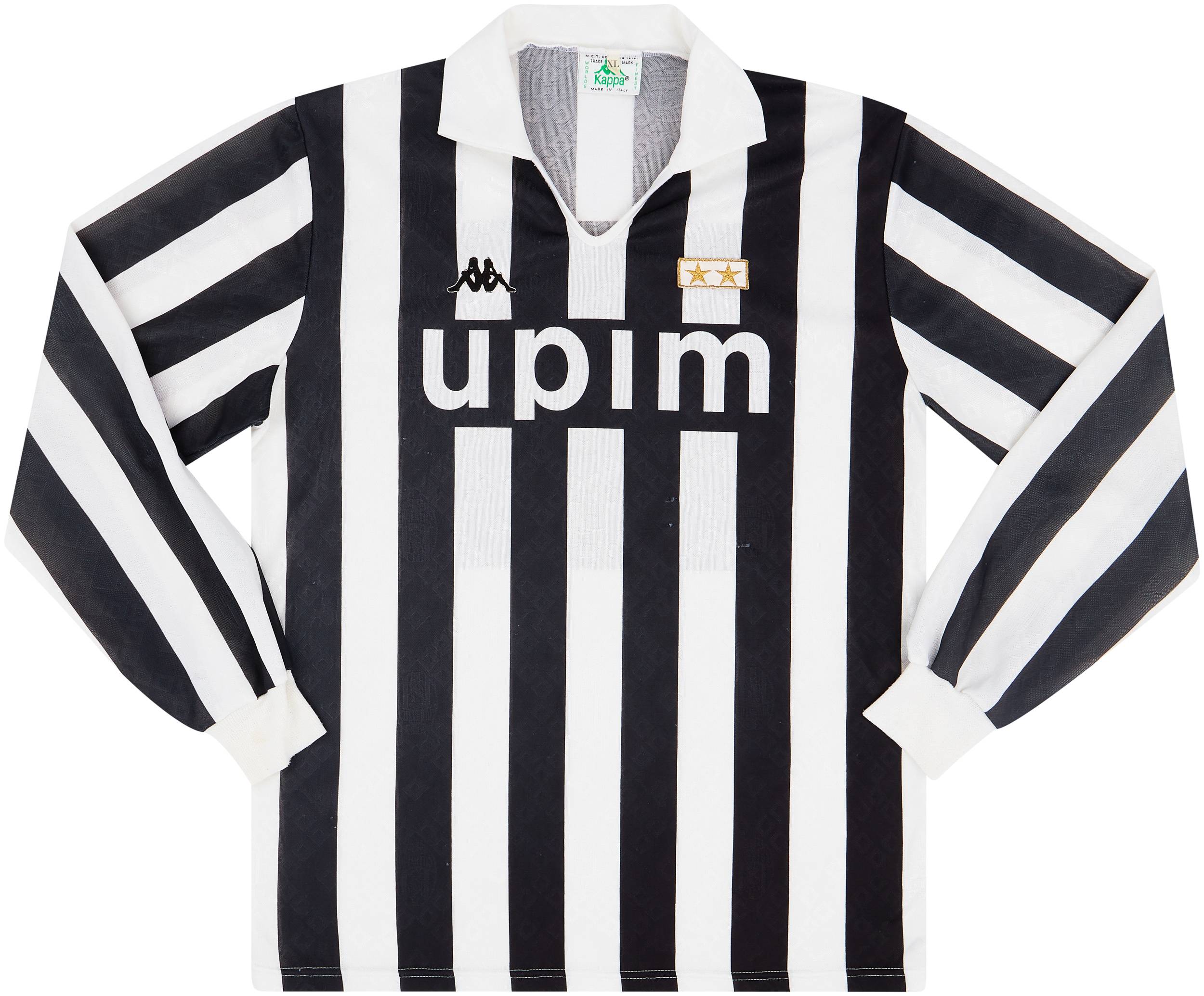 1989-90 Juventus Home L/S Shirt - 8/10 - (XL)