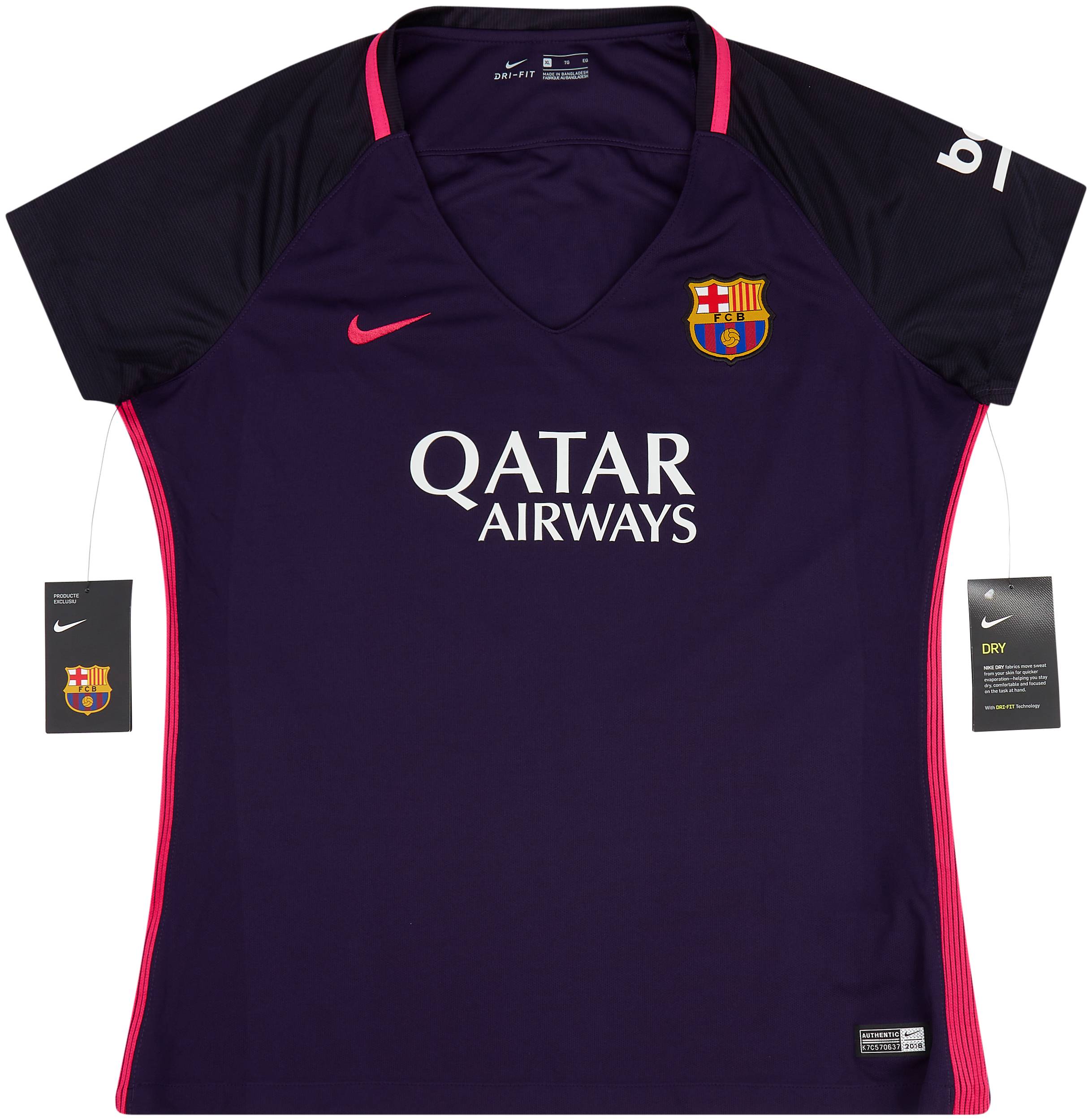2016 17 Barcelona Away Shirt Messi 10 NEW Women s XL