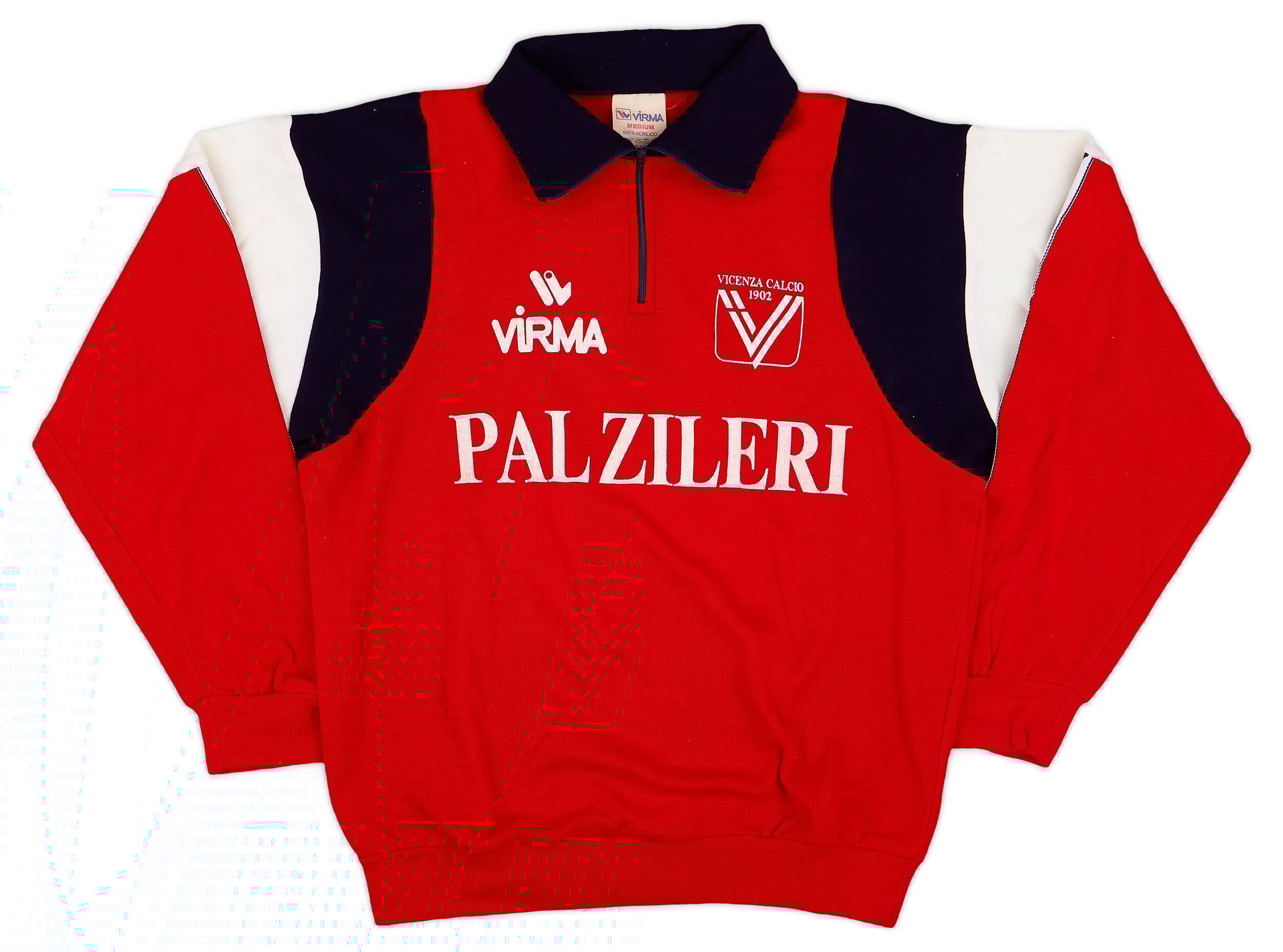 1994-95 Vicenza Virma 1/2 Zip Training Top - 7/10 - (M)