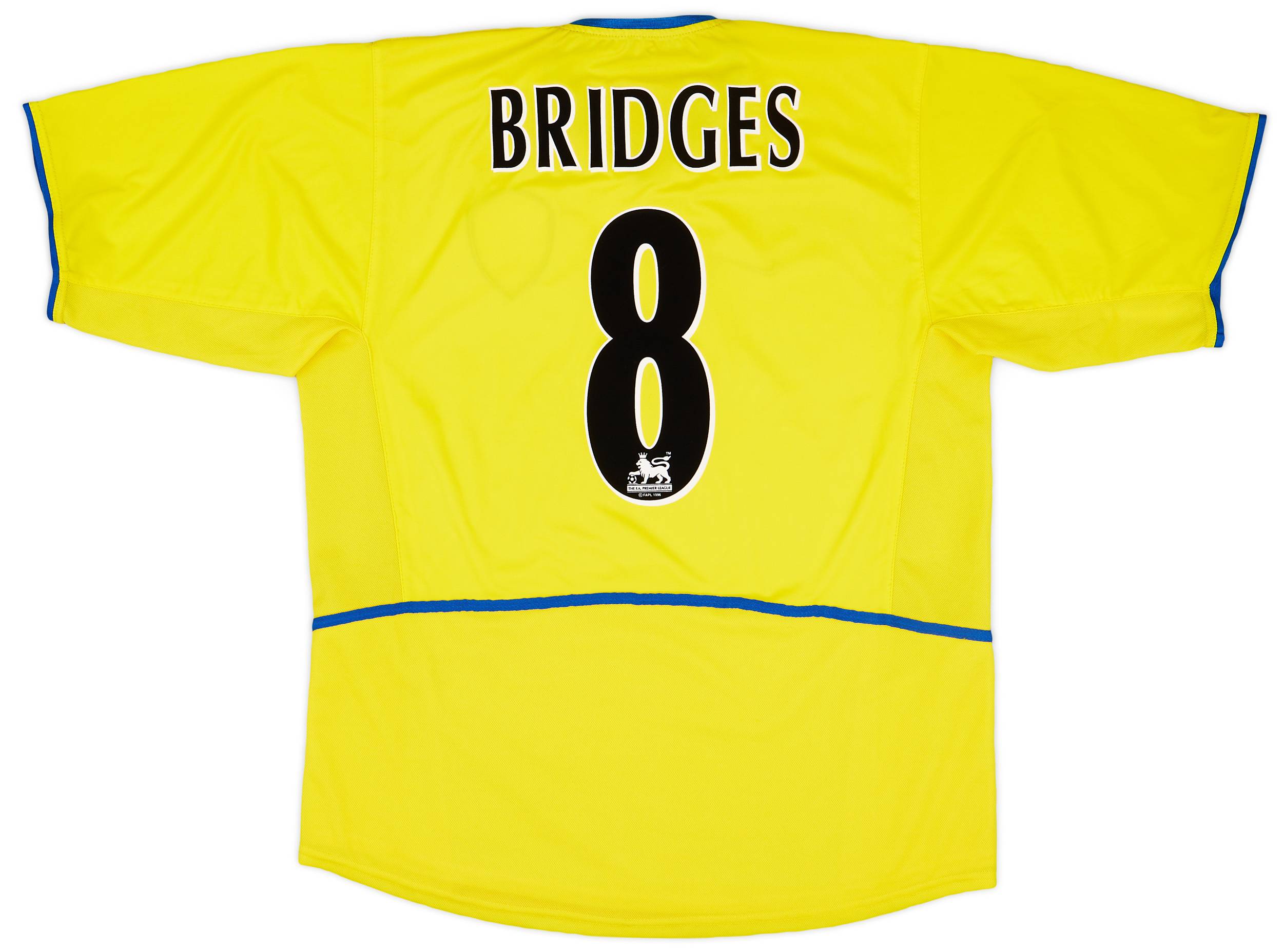 2002-03 Leeds United Away Shirt Bridges #8 - 8/10 - (XL)