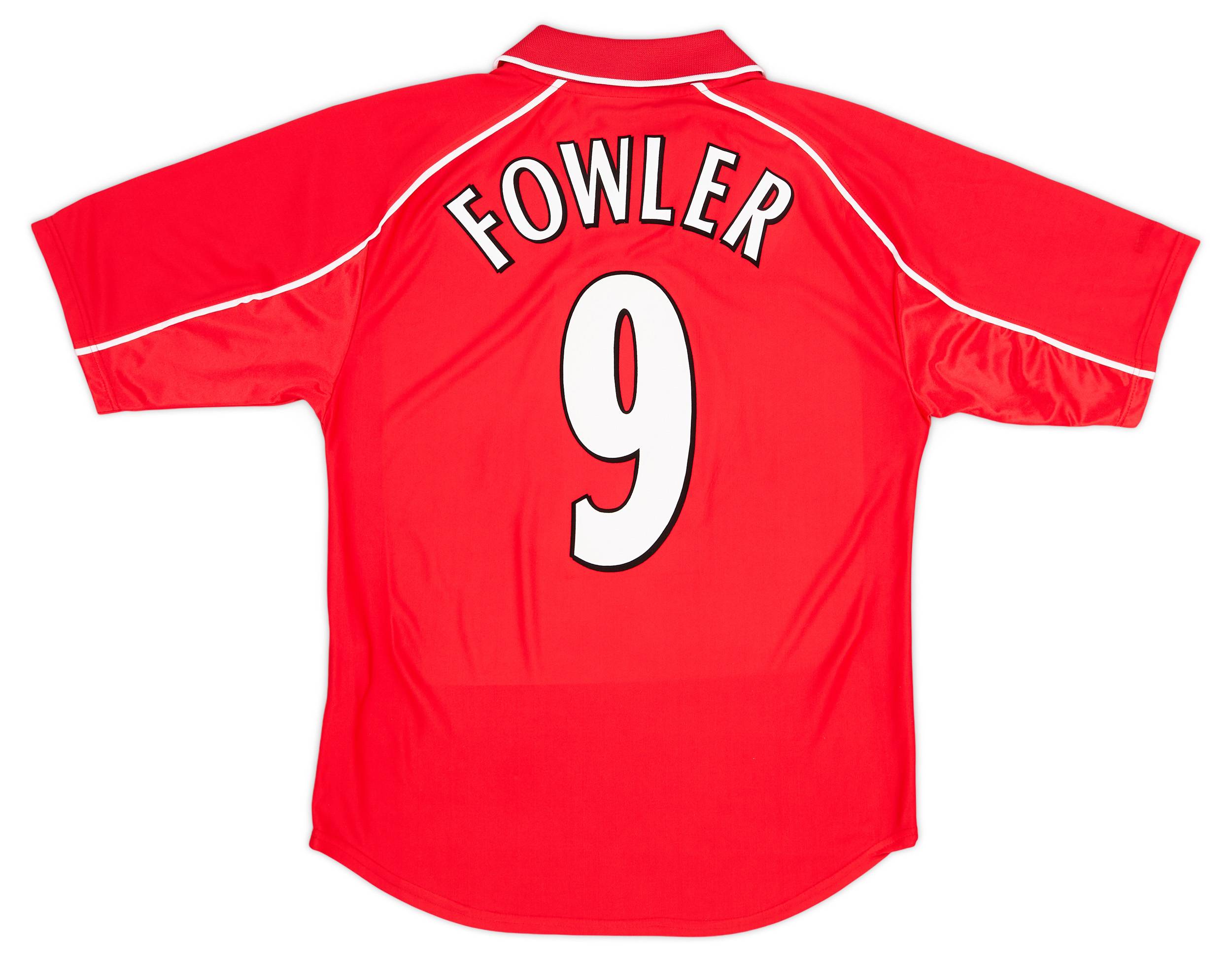 2000-02 Liverpool Home Shirt Fowler #9 - Excellent 9/10 - (L)
