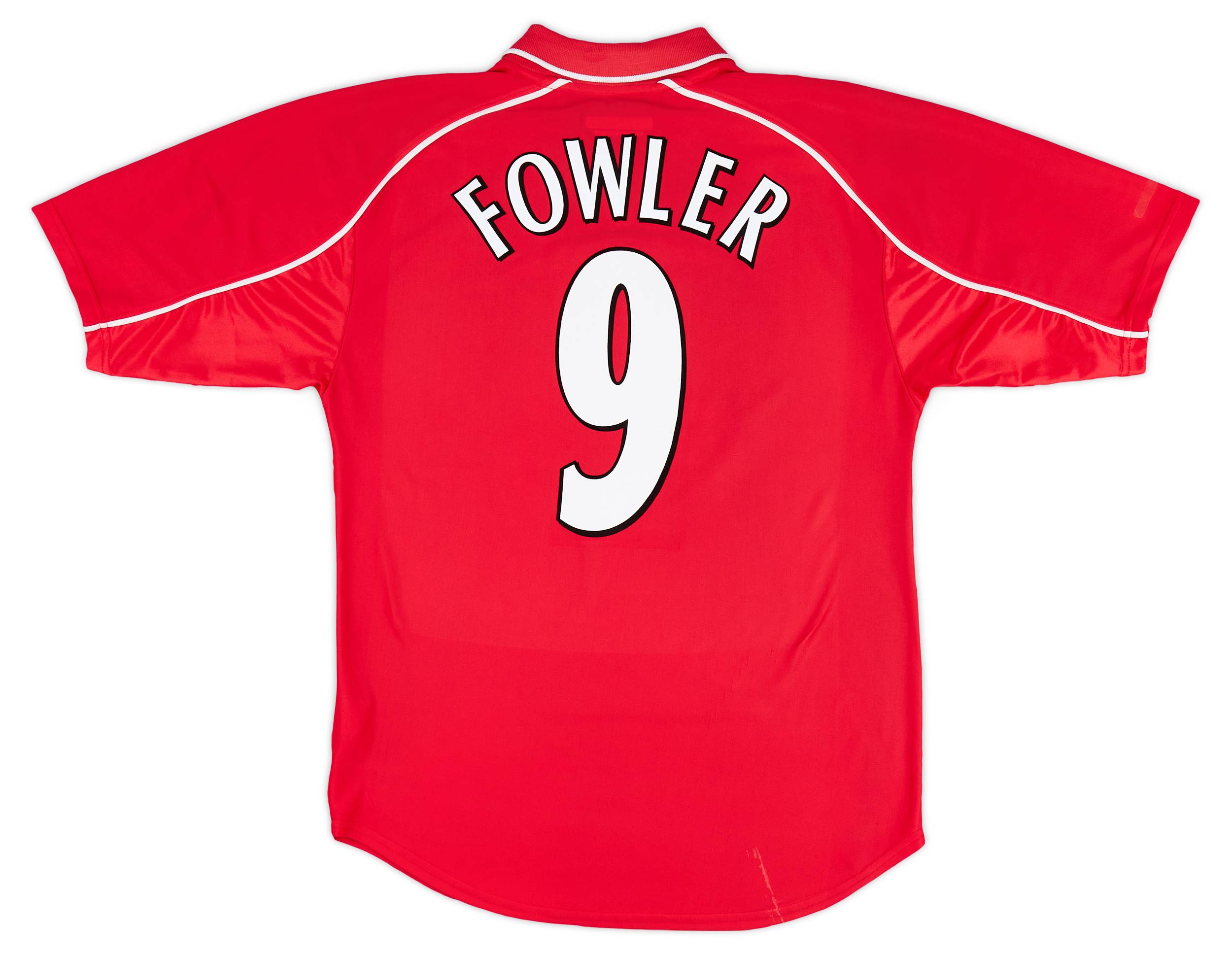2000-02 Liverpool Home Shirt Fowler #9 - Very Good 6/10 - (M)