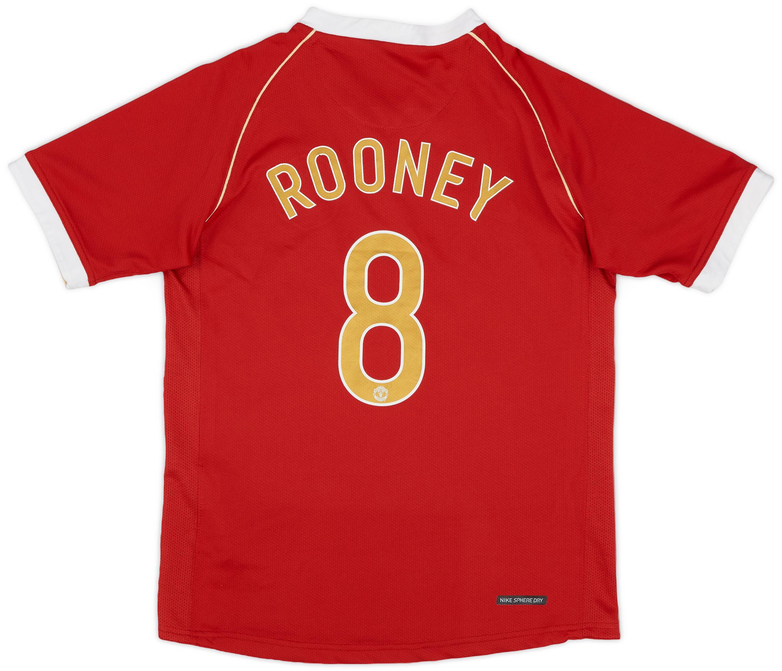2006 07 Manchester United Home Shirt Rooney 8 8 10 M.Boys