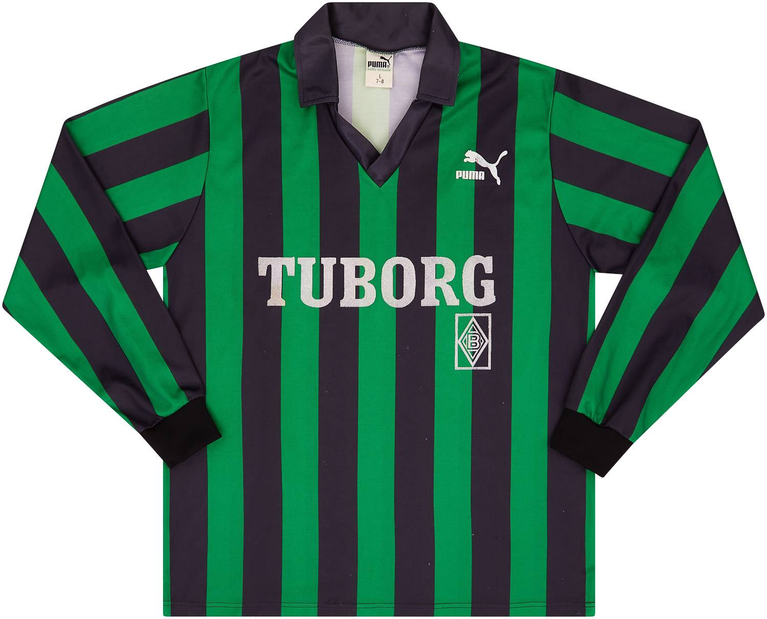 1990-92 Borussia Monchengladbach Away L/S Shirt - 6/10 - (L)