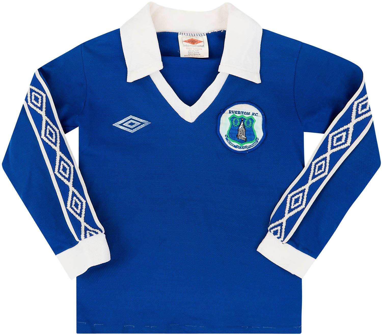 1979-82 Everton Home L/S Shirt - 6/10 - (S.Boys)