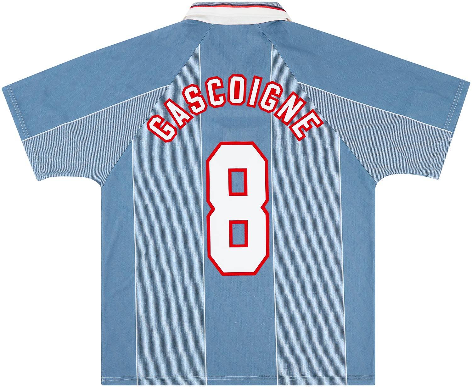1996-97 England Away Shirt Gascoigne #8 - 8/10 - (L)