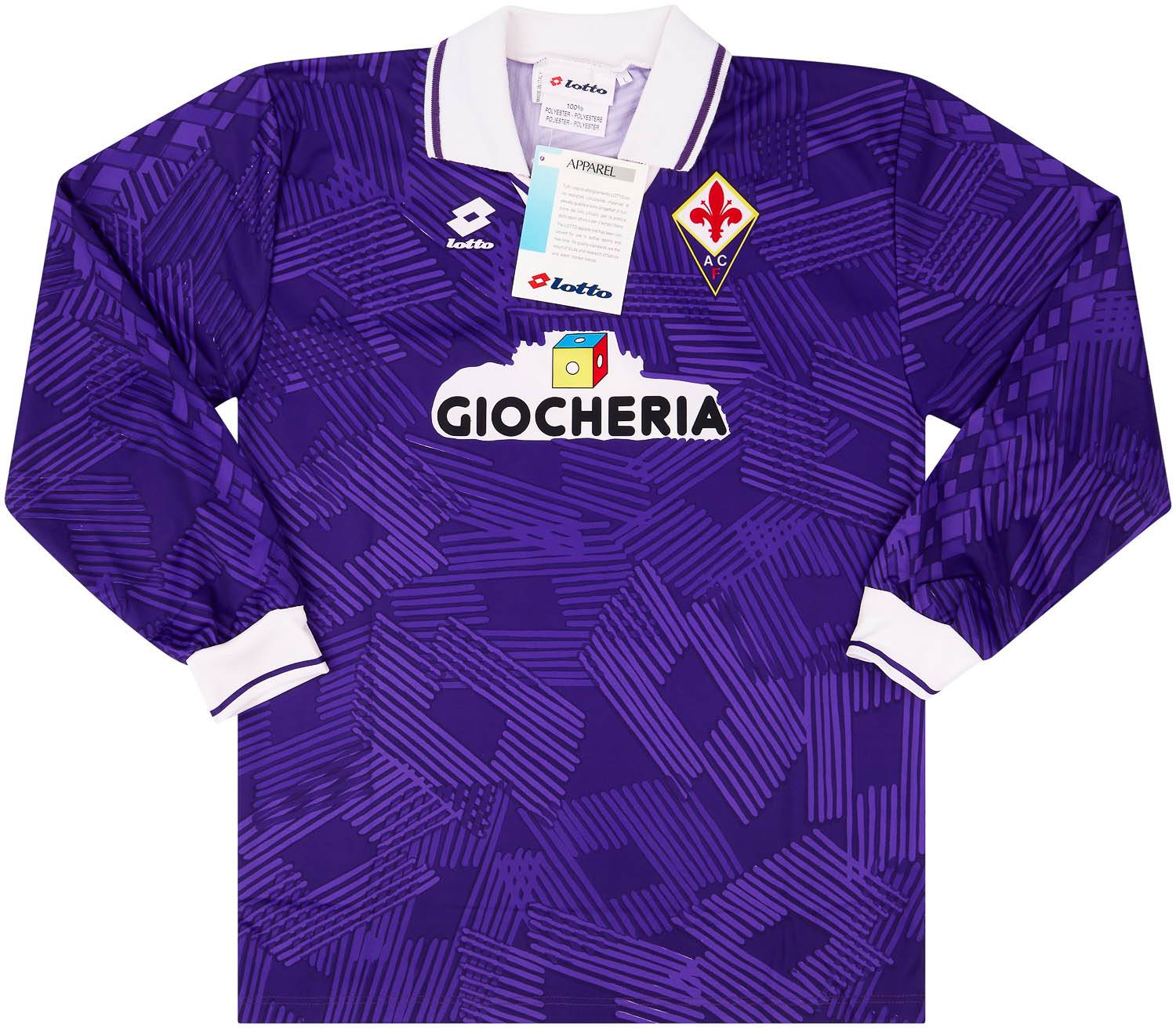 1991-92 Fiorentina Home L/S Shirt #2 L