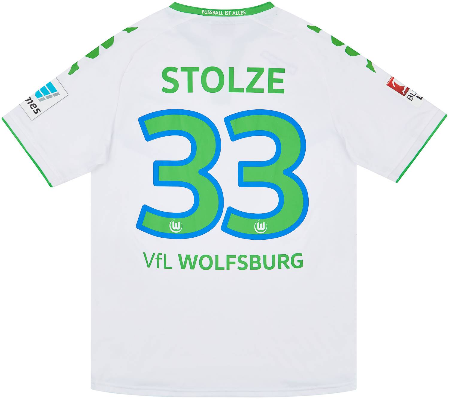 2015-16 Wolfsburg Home Shirt Stolze #33 - 8/10 - (M)