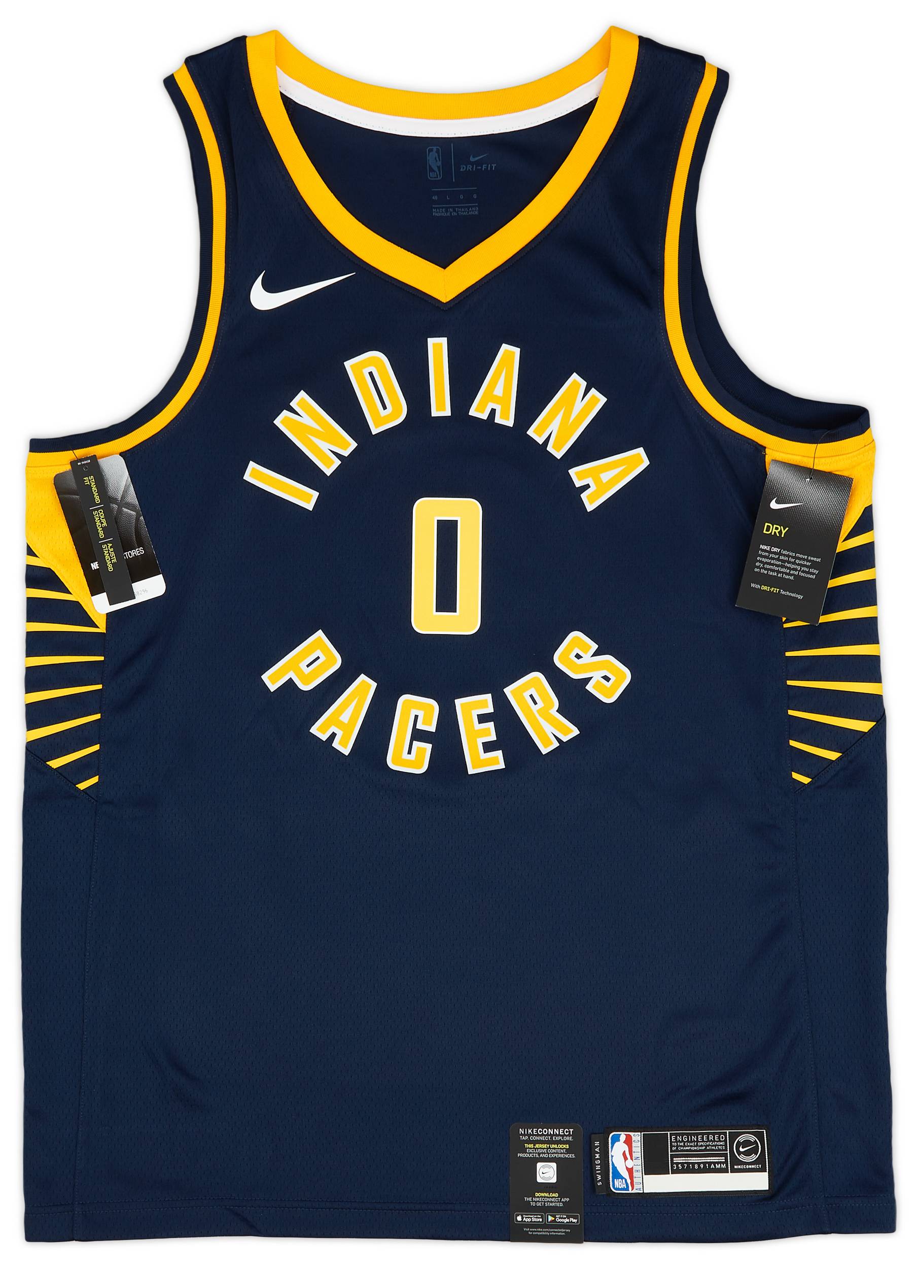2022 23 Indiana Pacers Haliburton 0 Nike Swingman Away Jersey S