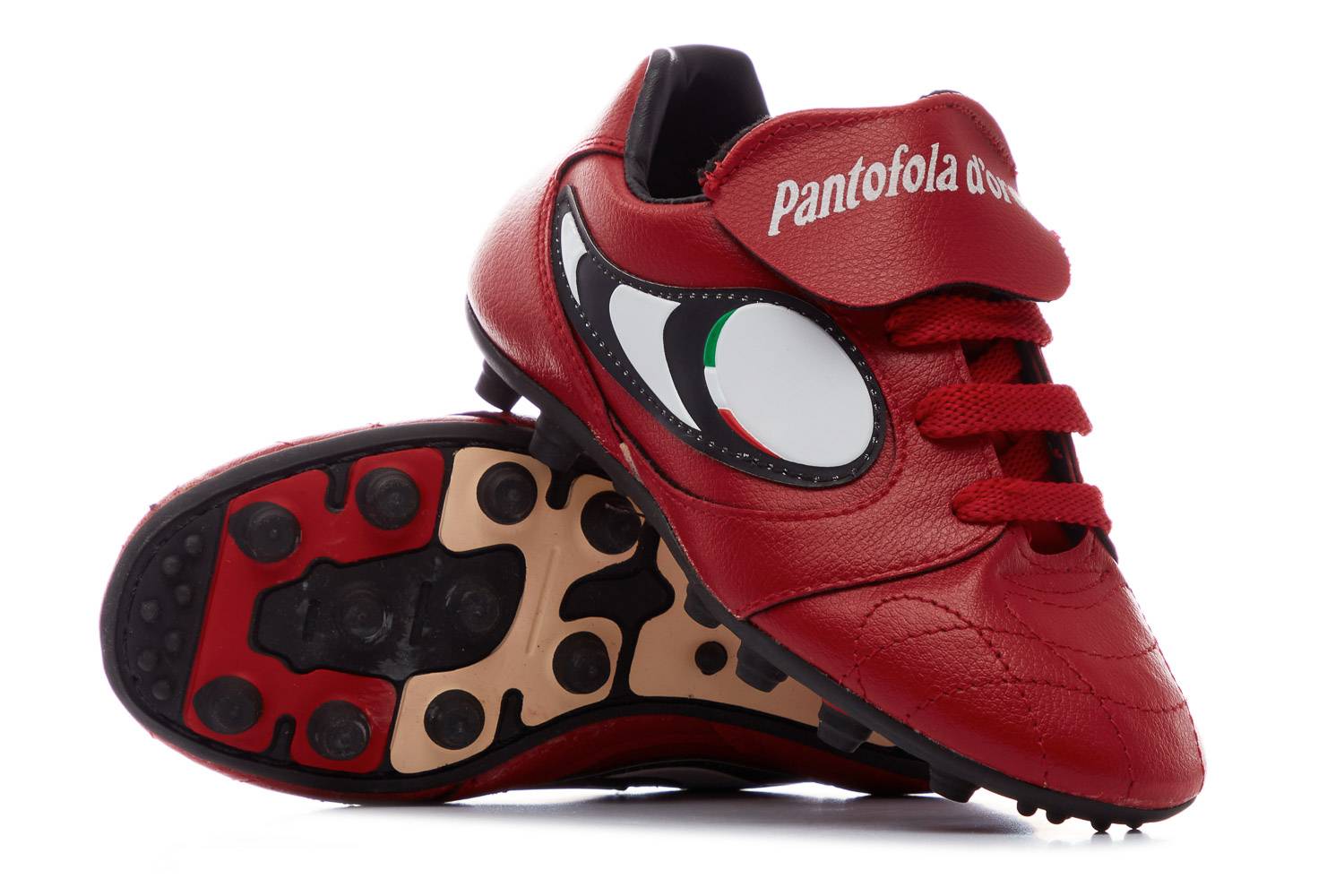 1995 Pantofola d oro Red Devils Football Boots In Box Kids FG