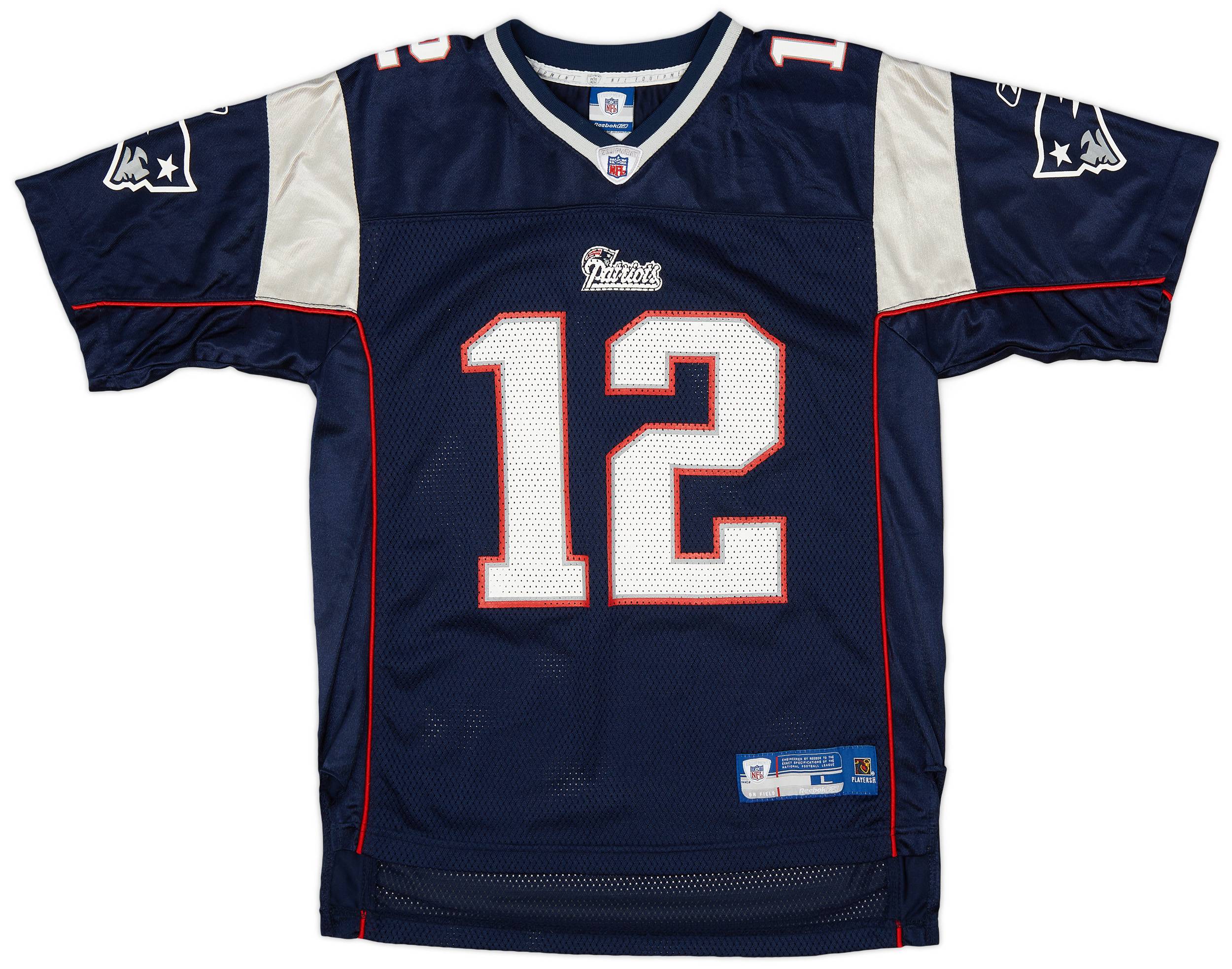 2005 06 New England Patriots Brady 12 Reebok On Field Home Jersey Excellent L.Kids