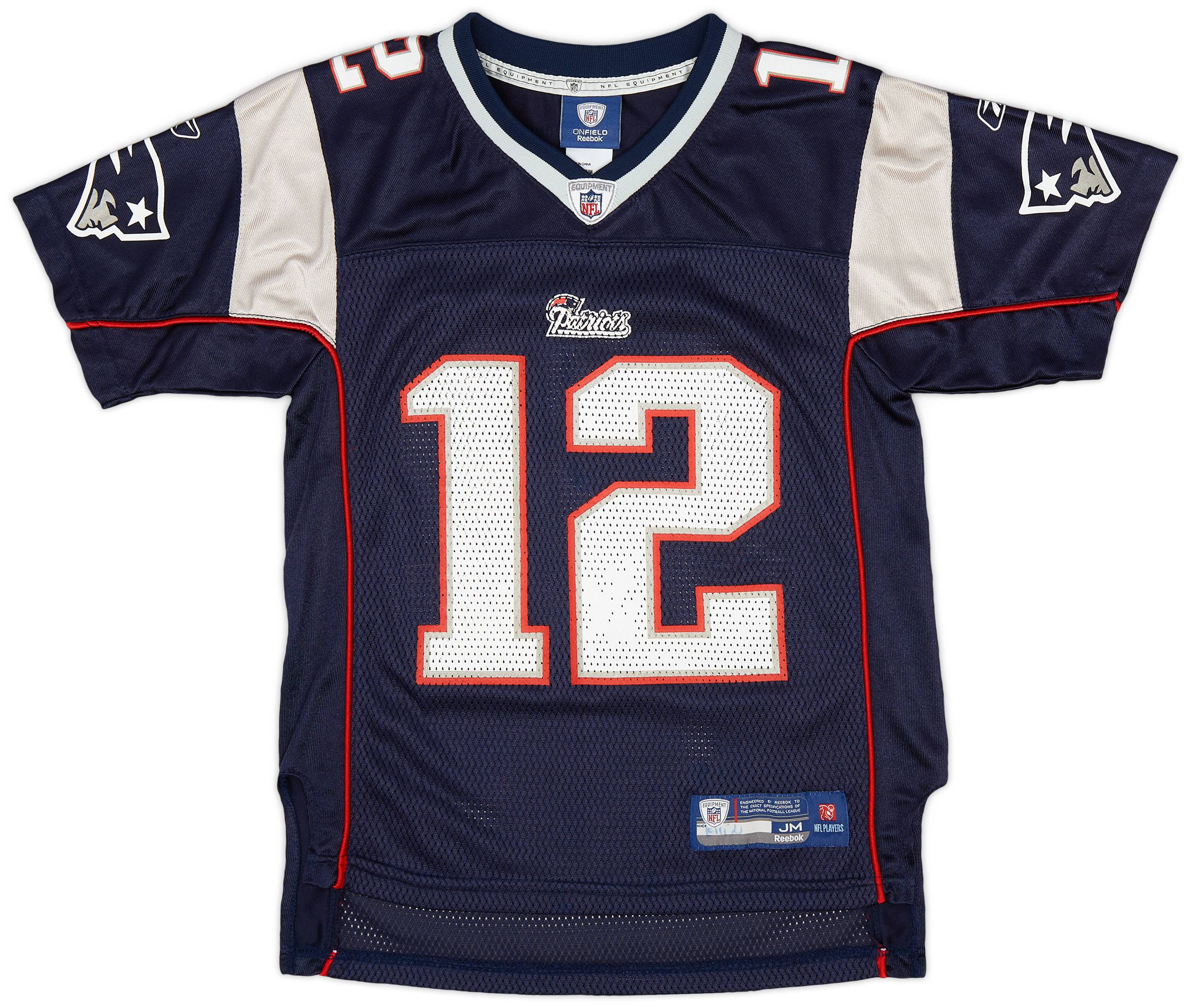 2008 11 New England Patriots Brady 12 Reebok On Field Home Jersey Excellent M.Kids
