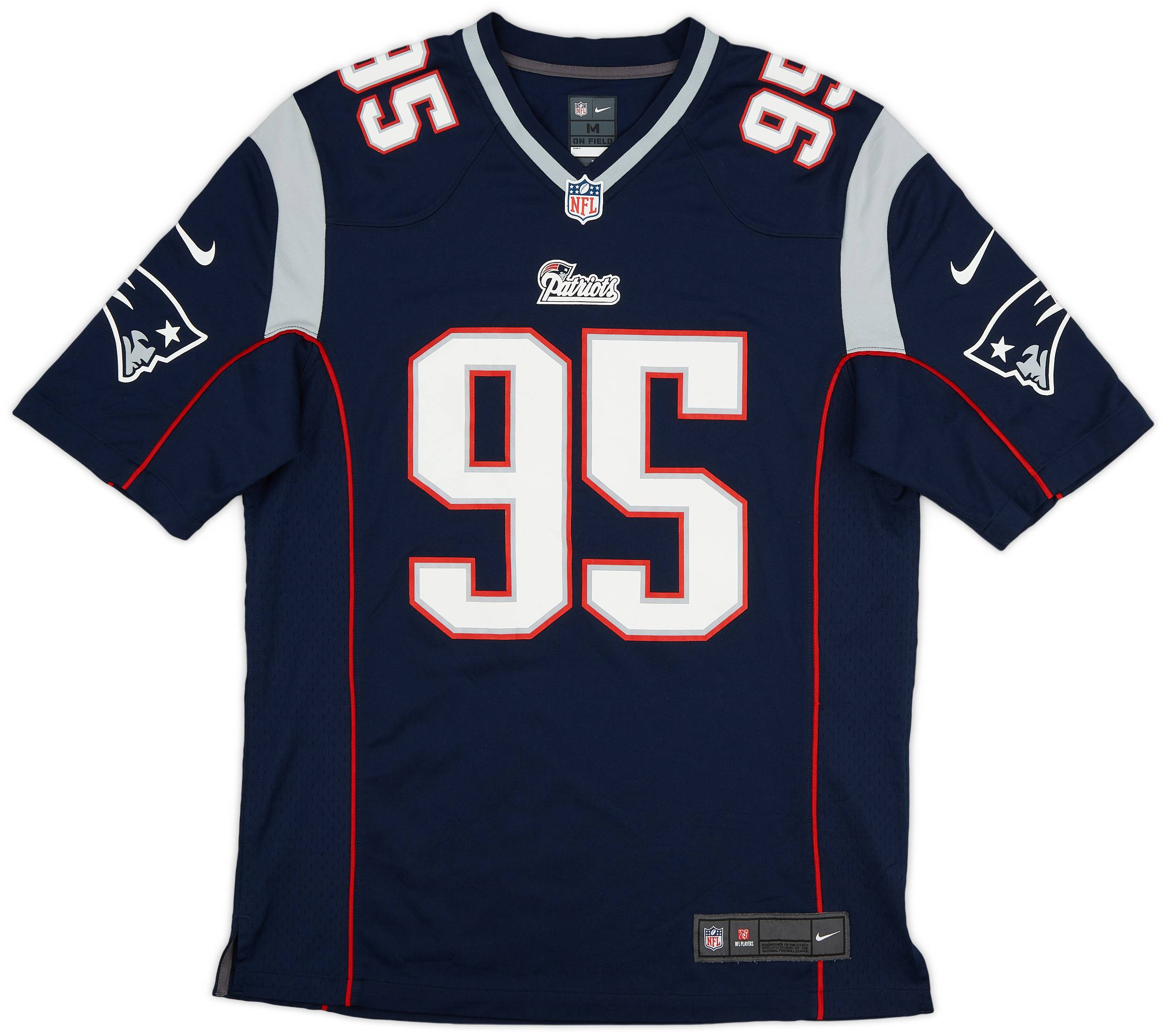 2012 15 New England Patriots Jones 95 Nike Game Home Jersey Excellent M
