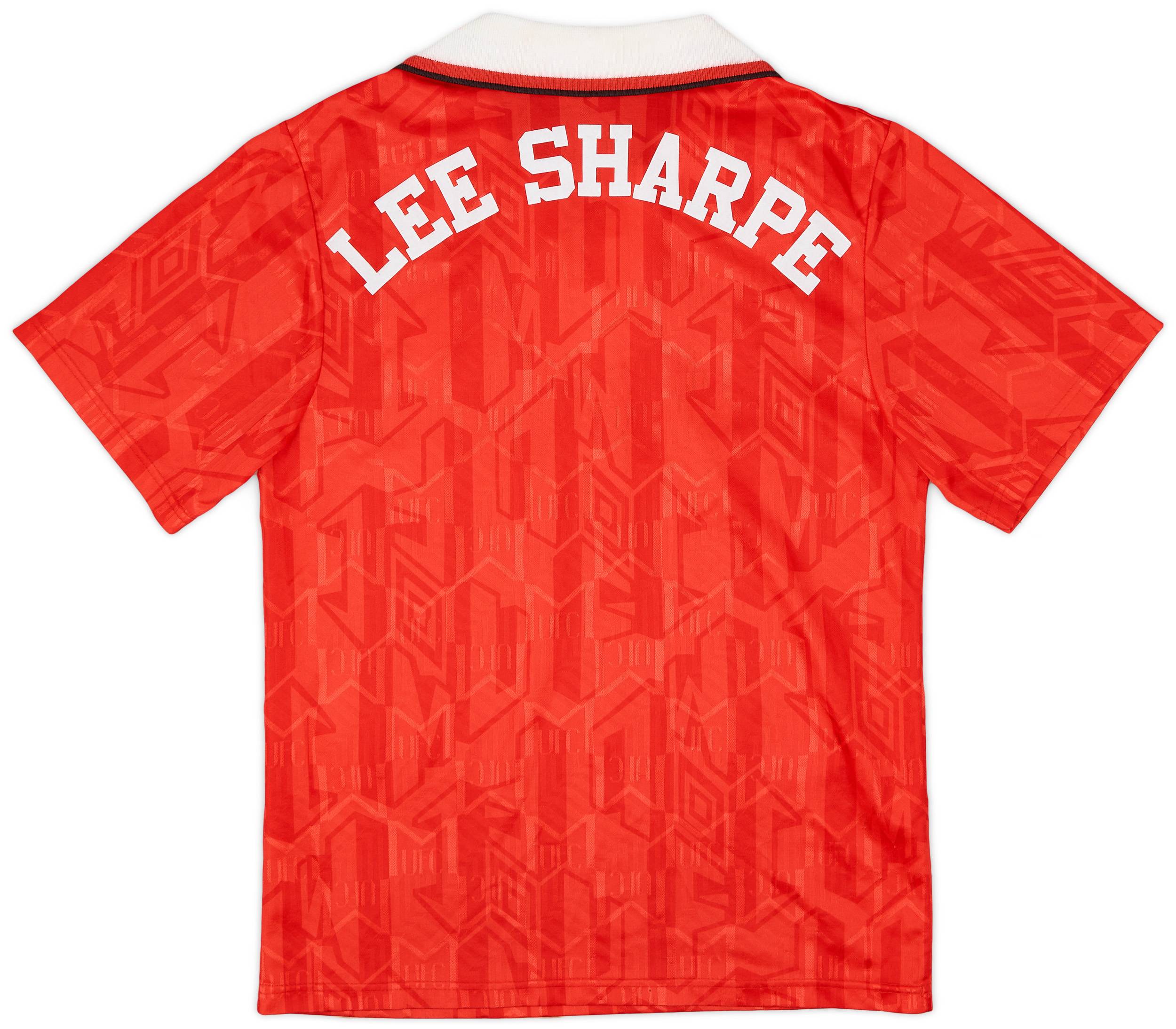 ウェア 1992/1994 Manchester United UMBRO SHARP 1992-94 Manchester United Home Shirt Lee Sharpe - 9/10 - (S)