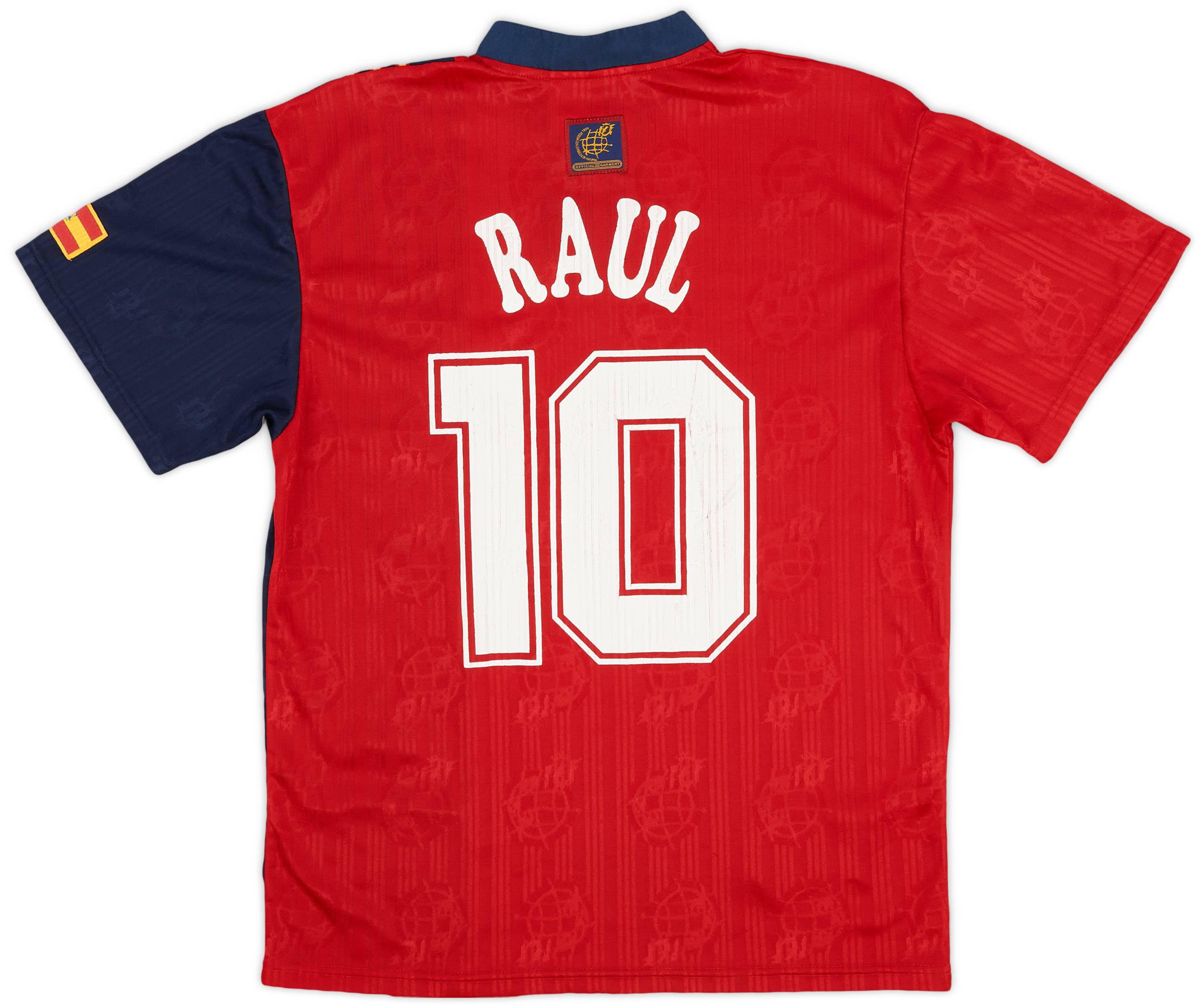1996-98 Spain Home Shirt Raul #10 - 7/10 - (L)