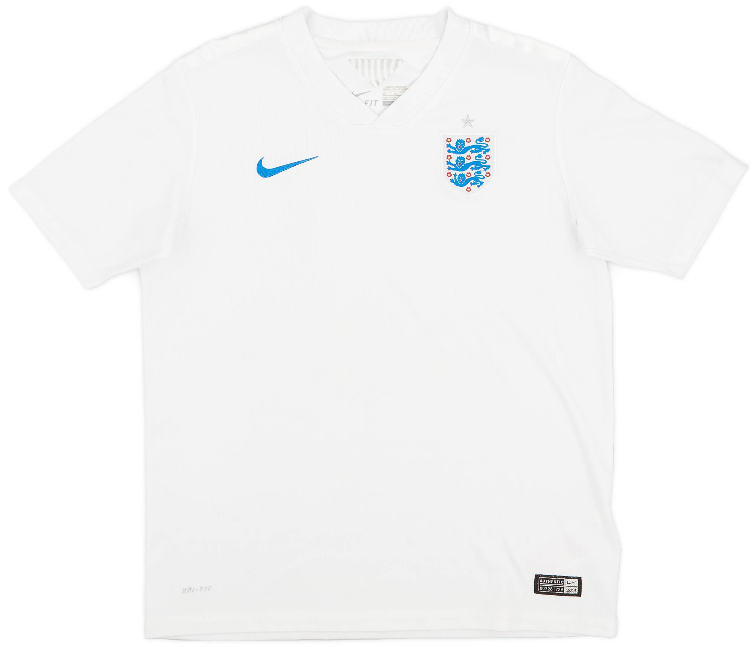 2014-15 England Home Shirt - 5/10 - (XL.Boys)